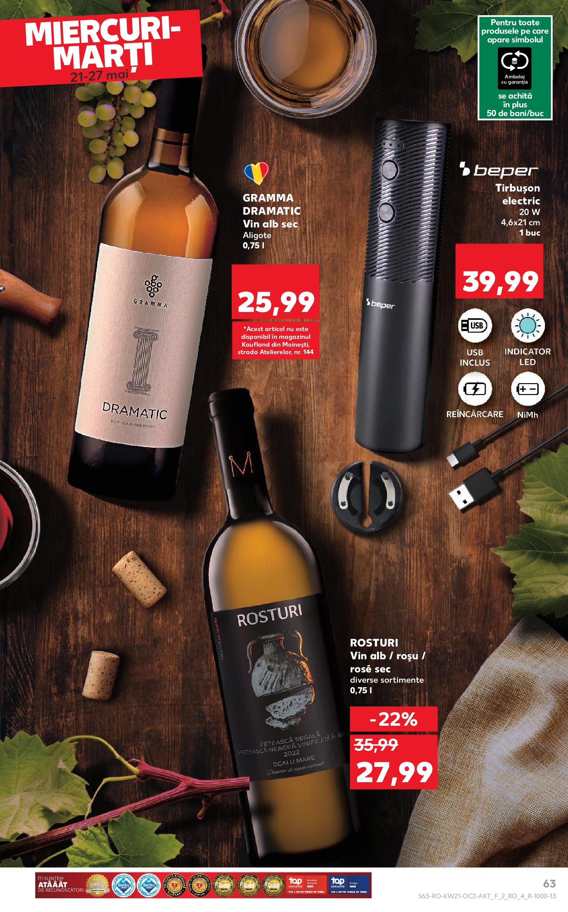Catalog Kaufland 21 - 27 Mai 2025 | Pagina 63 | Produse: Vin