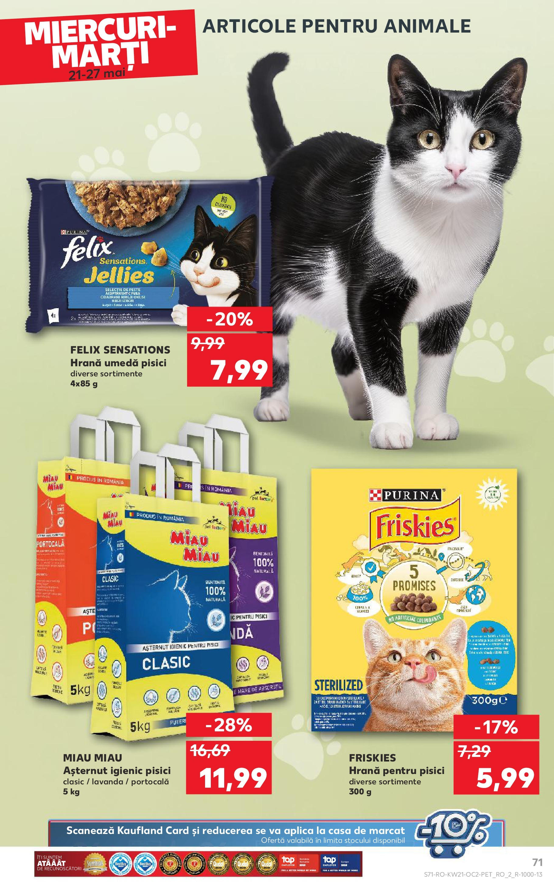 Catalog Kaufland 21 - 27 Mai 2025 | Pagina 71 | Produse: Hrană pentru pisici, Pește