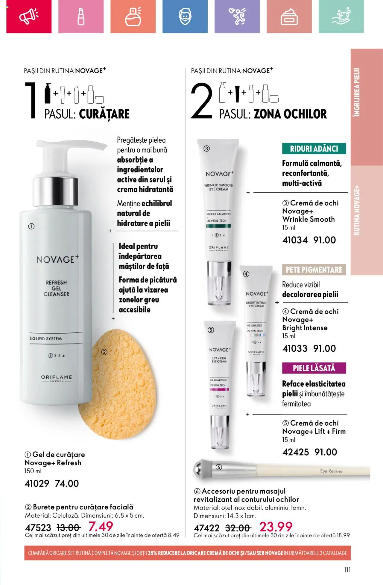 Catalog Oriflame 15 Iunie - 5 Iulie 2025 | Pagina 111 | Produse: Şerit ödül, Arapsaçı, Burete, Cremă