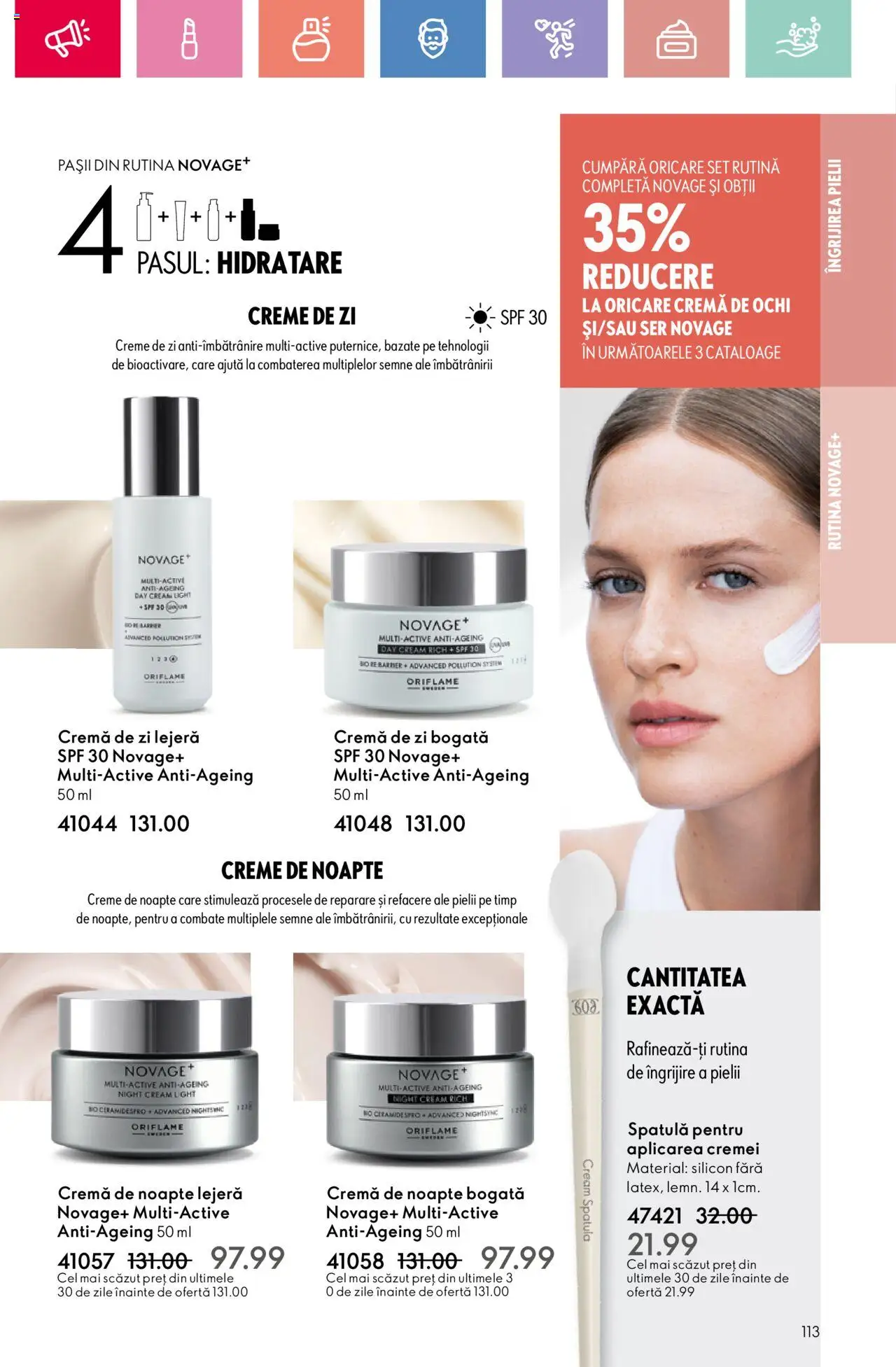 Catalog Oriflame 15 Iunie - 5 Iulie 2025 | Pagina 113 | Produse: Cremă de zi, Cremă de noapte, Cremă