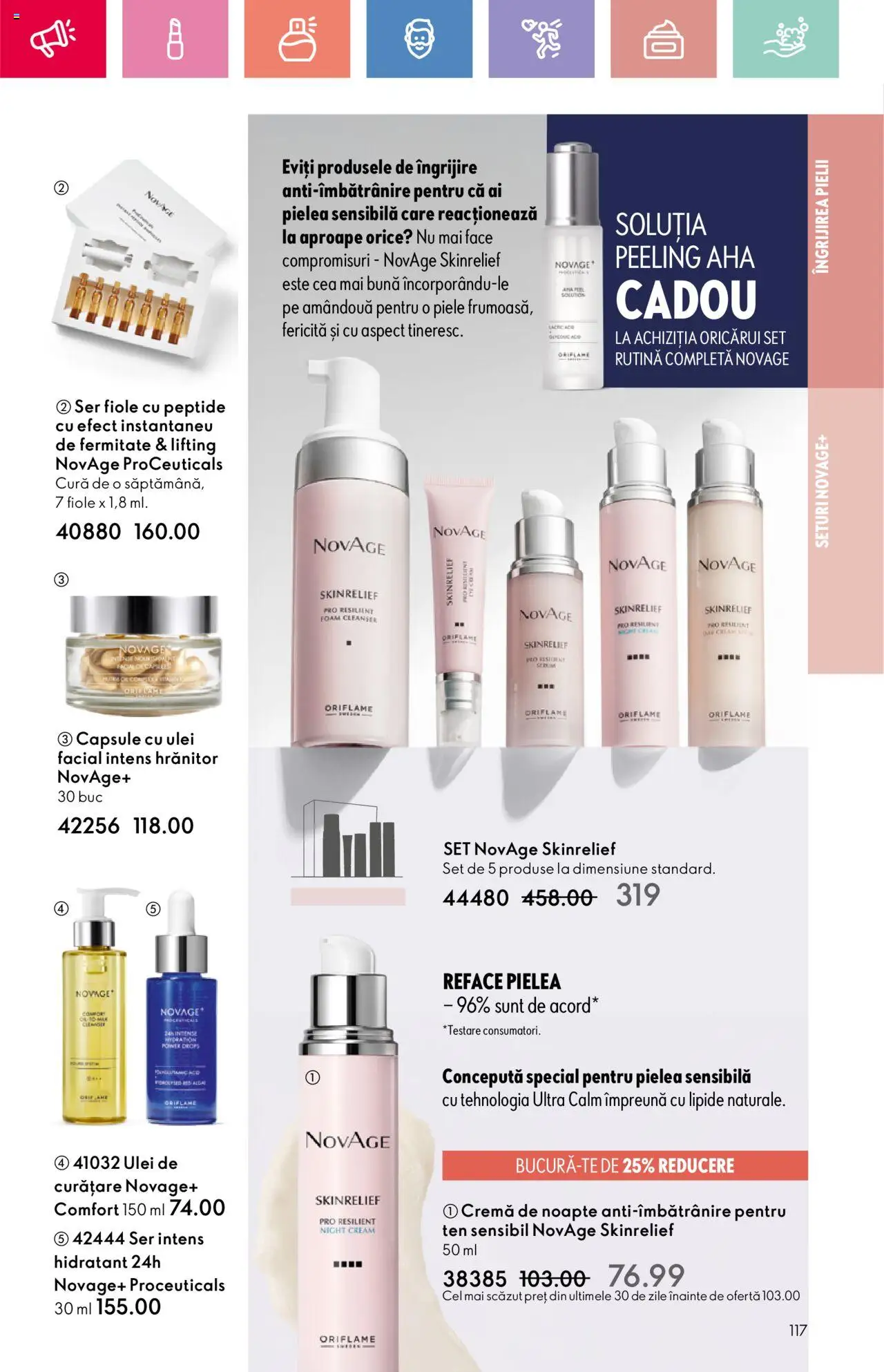 Catalog Oriflame 15 Iunie - 5 Iulie 2025 | Pagina 117 | Produse: Capsule cu ulei, Cremă de noapte, Peeling, Ulei