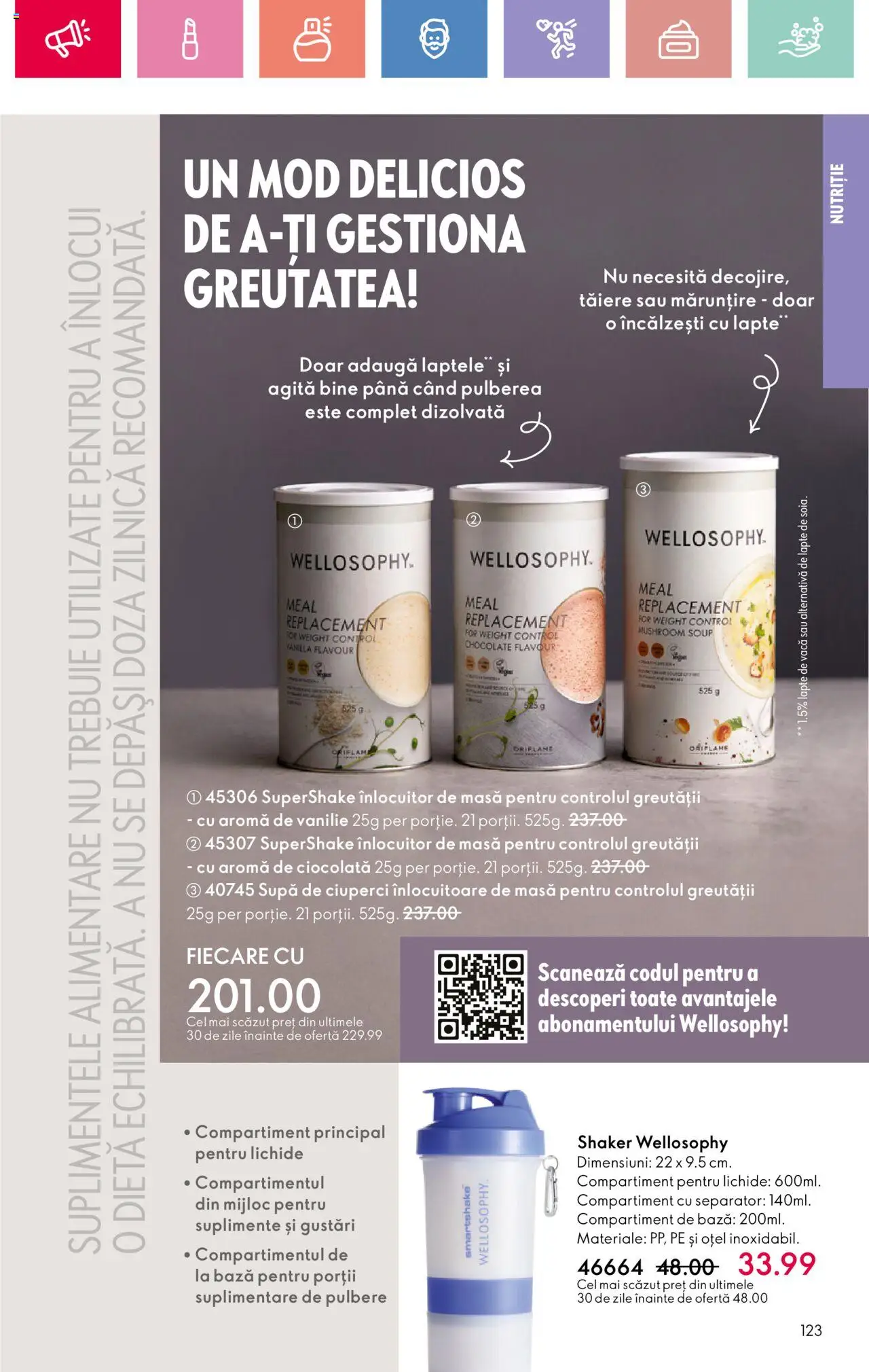 Catalog Oriflame 15 Iunie - 5 Iulie 2025 | Pagina 123 | Produse: Masă, Ciuperci, Lapte, Ciocolată