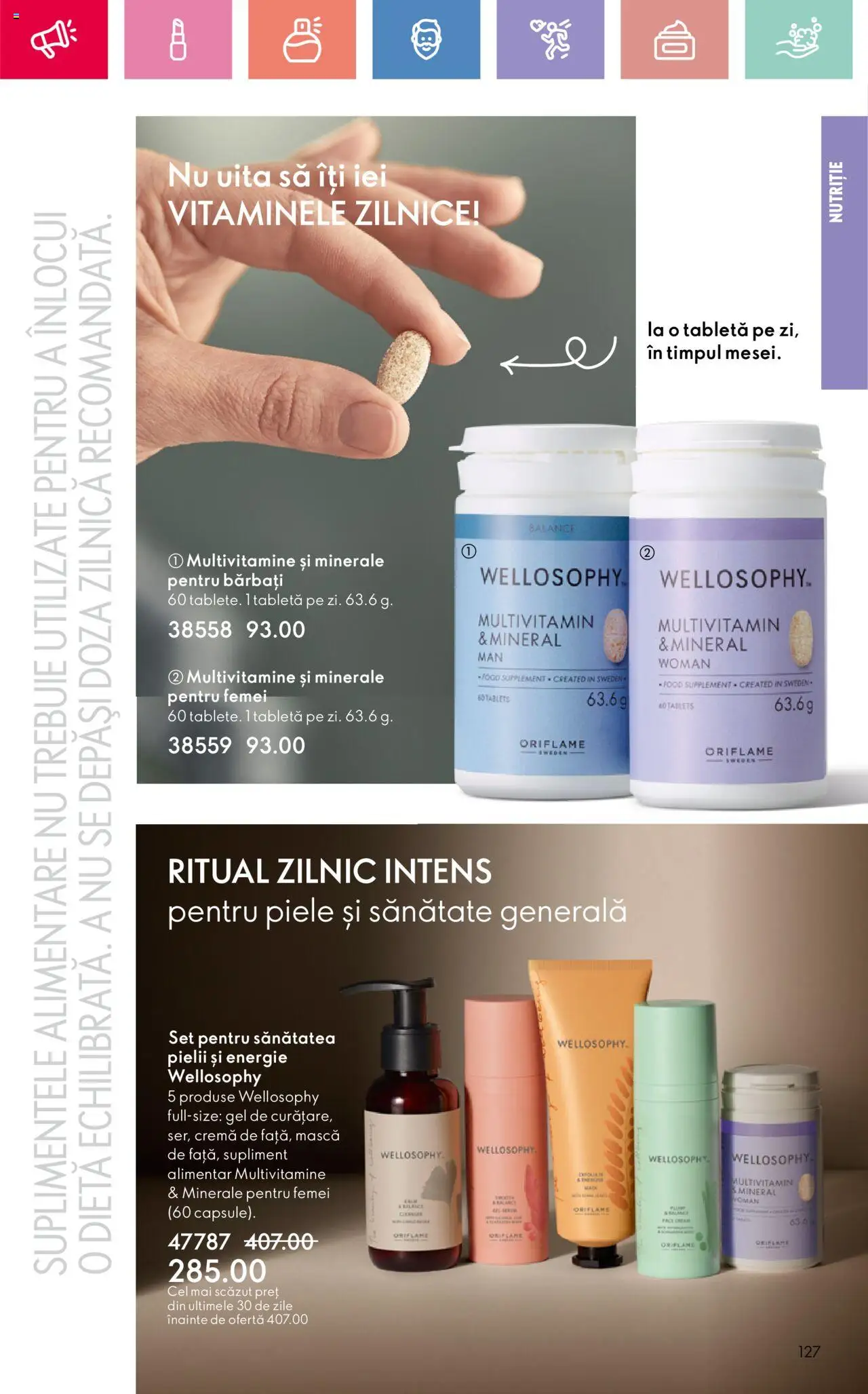Catalog Oriflame 15 Iunie - 5 Iulie 2025 | Pagina 127 | Produse: Tabletă, Cremă