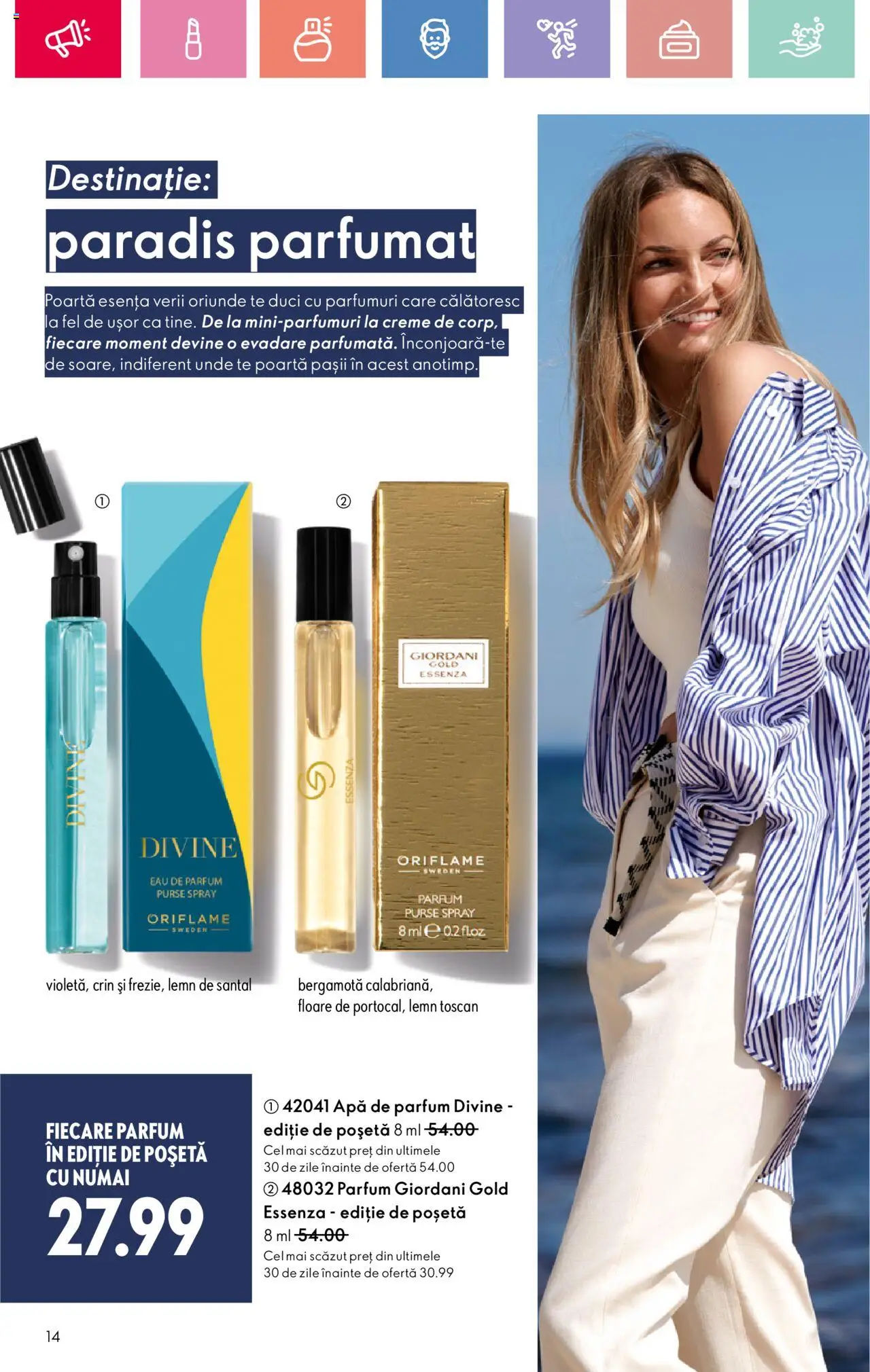 Catalog Oriflame 15 Iunie - 5 Iulie 2025 | Pagina 14 | Produse: Apă de parfum, Parfum, Apă