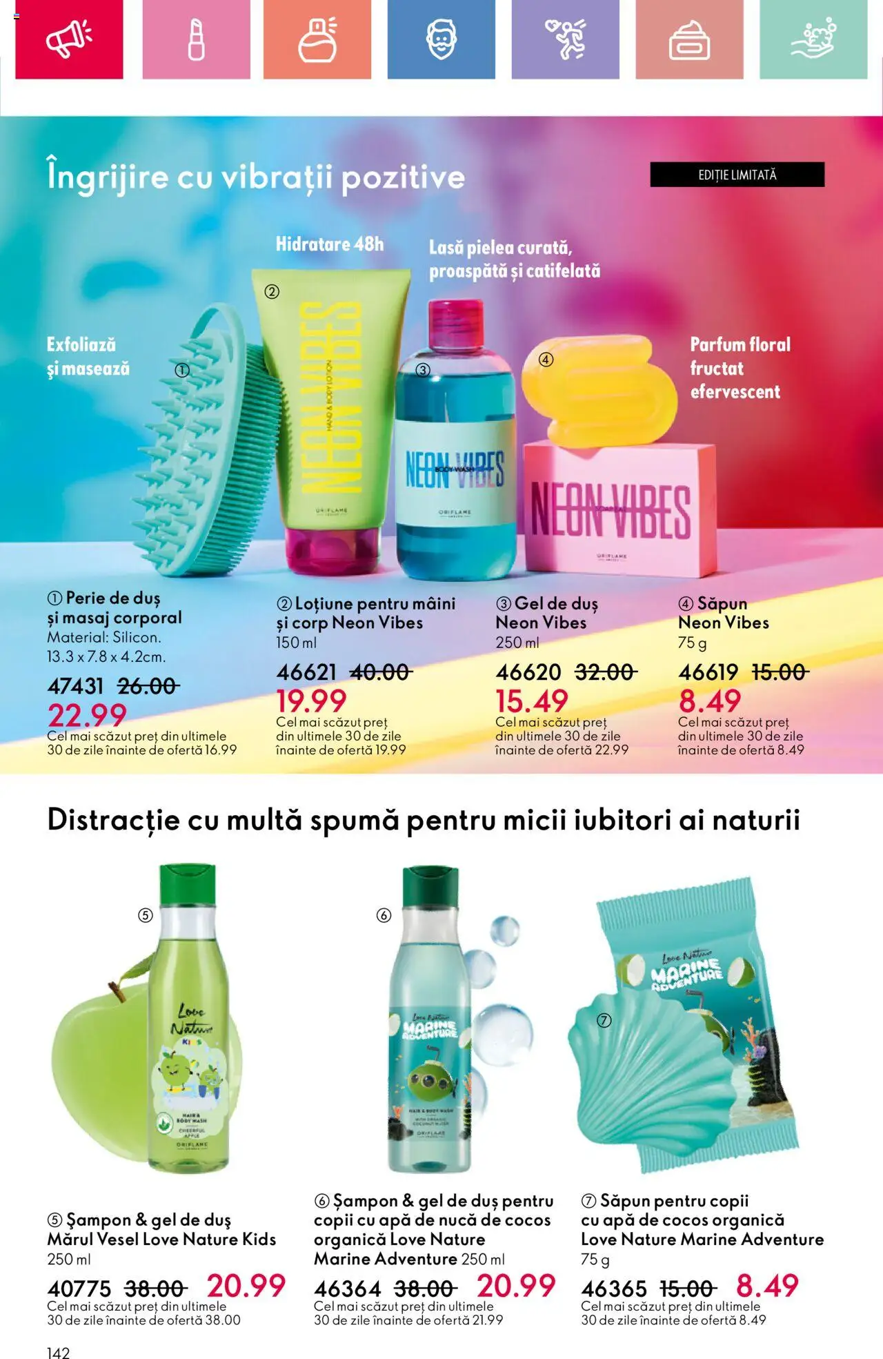 Catalog Oriflame 15 Iunie - 5 Iulie 2025 | Pagina 142 | Produse: Body, Parfum, Perie, Săpun