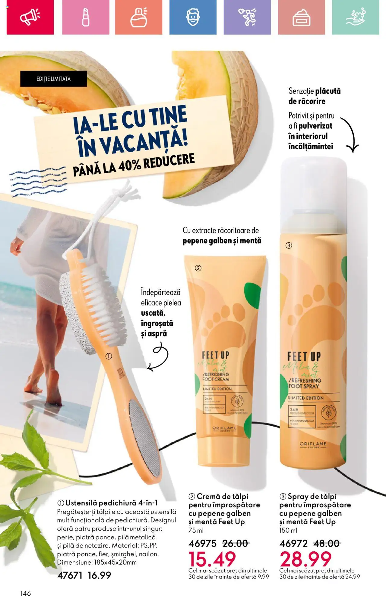 Catalog Oriflame 15 Iunie - 5 Iulie 2025 | Pagina 146 | Produse: Pepene Galben, Cremă