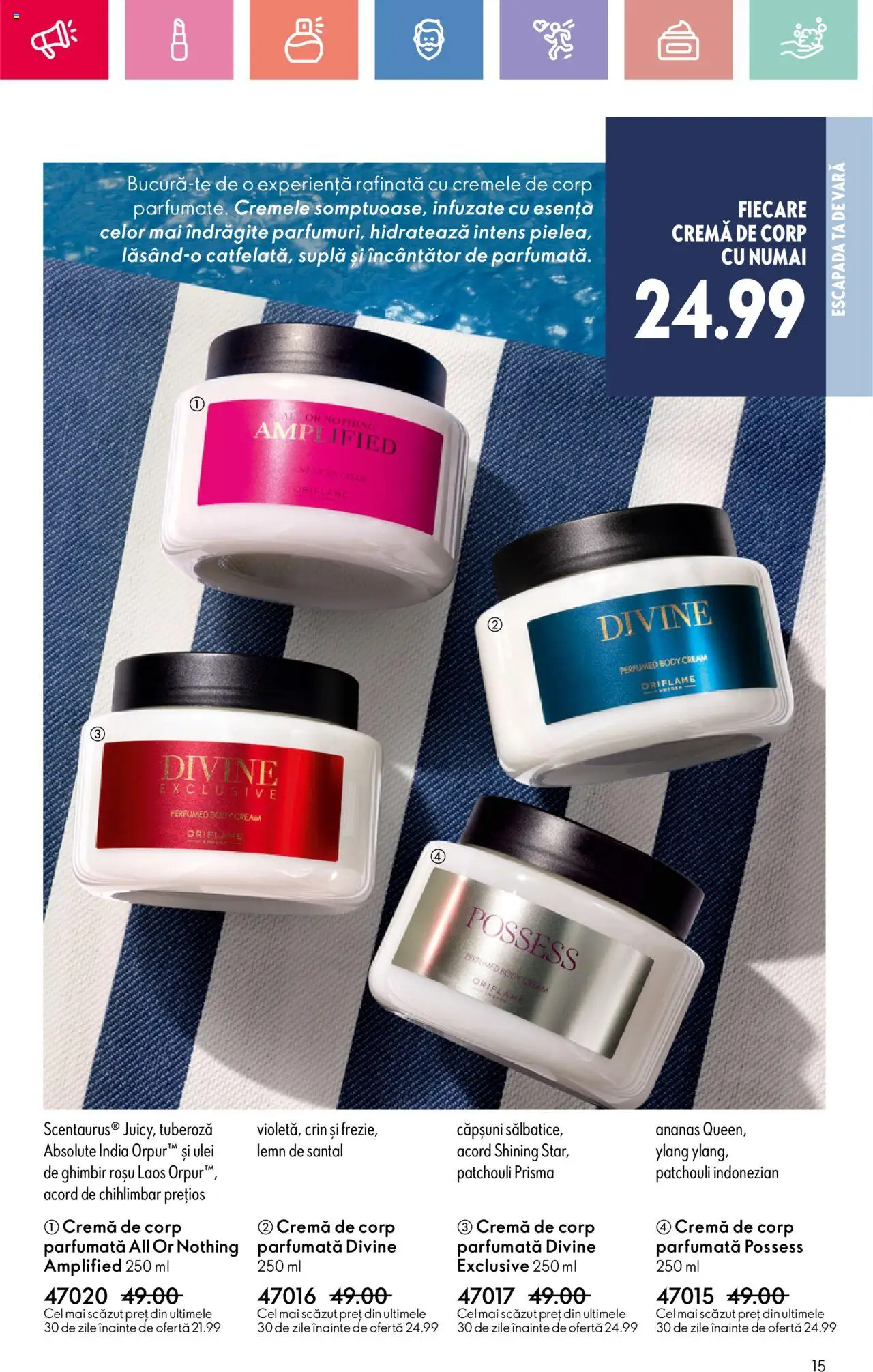 Catalog Oriflame 15 Iunie - 5 Iulie 2025 | Pagina 15 | Produse: Body, Cremă, Cremă de corp, Căpșuni