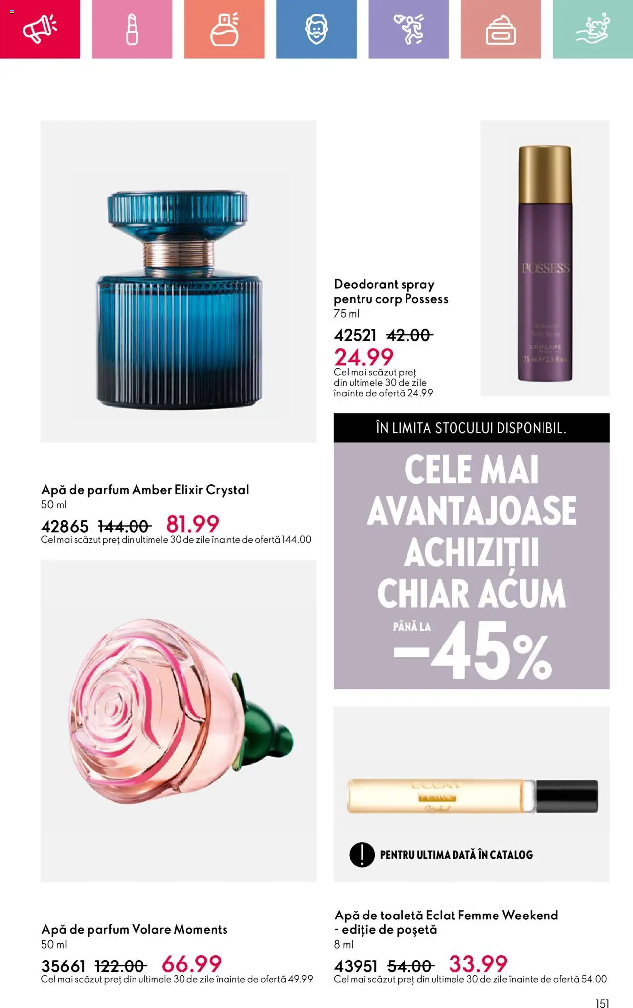 Catalog Oriflame 15 Iunie - 5 Iulie 2025 | Pagina 151 | Produse: Apă de parfum, Parfum, Apă de toaletă, Apă