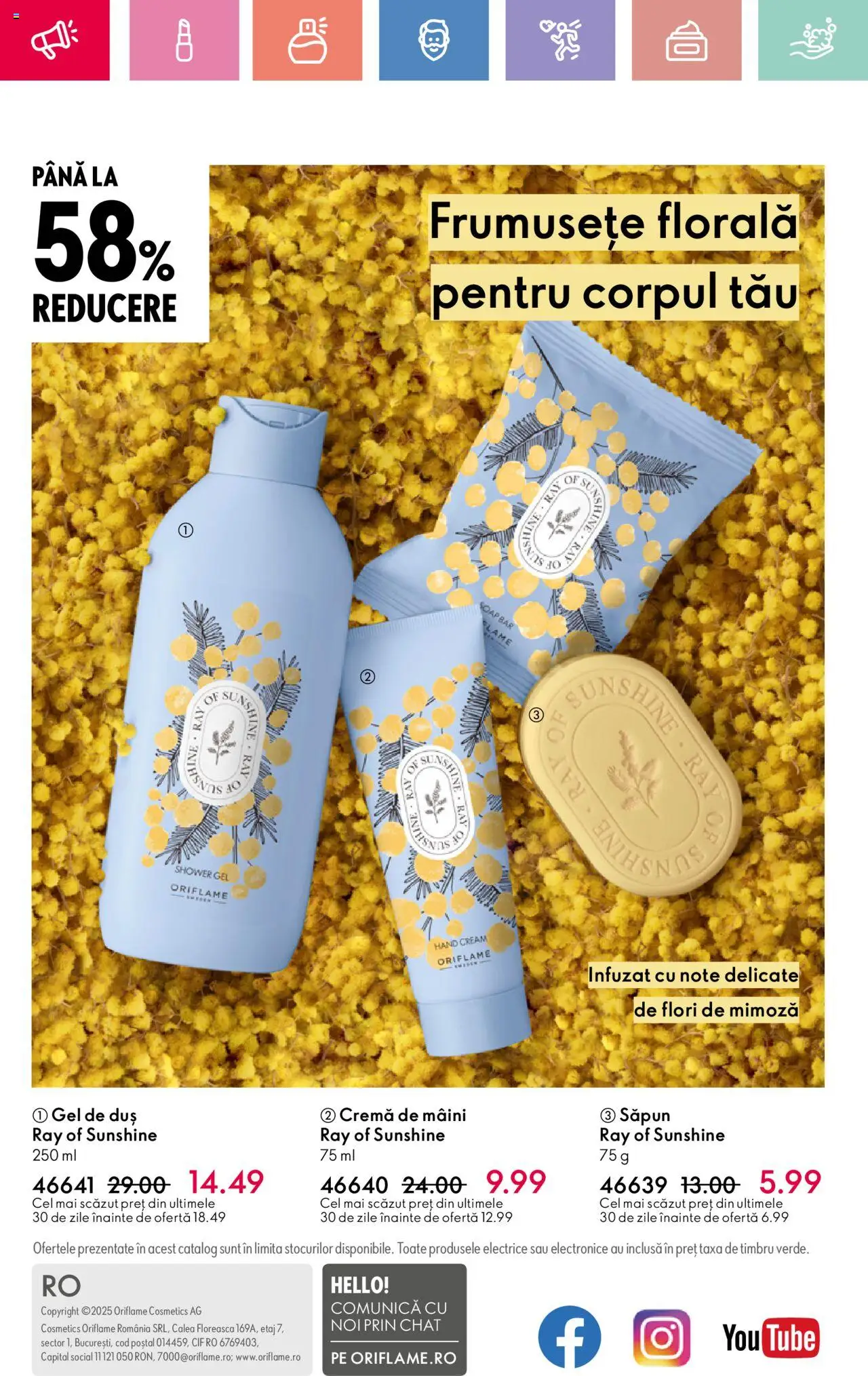 Catalog Oriflame 15 Iunie - 5 Iulie 2025 | Pagina 164 | Produse: Duș, Cremă, Cremă de mâini, Gel de duș