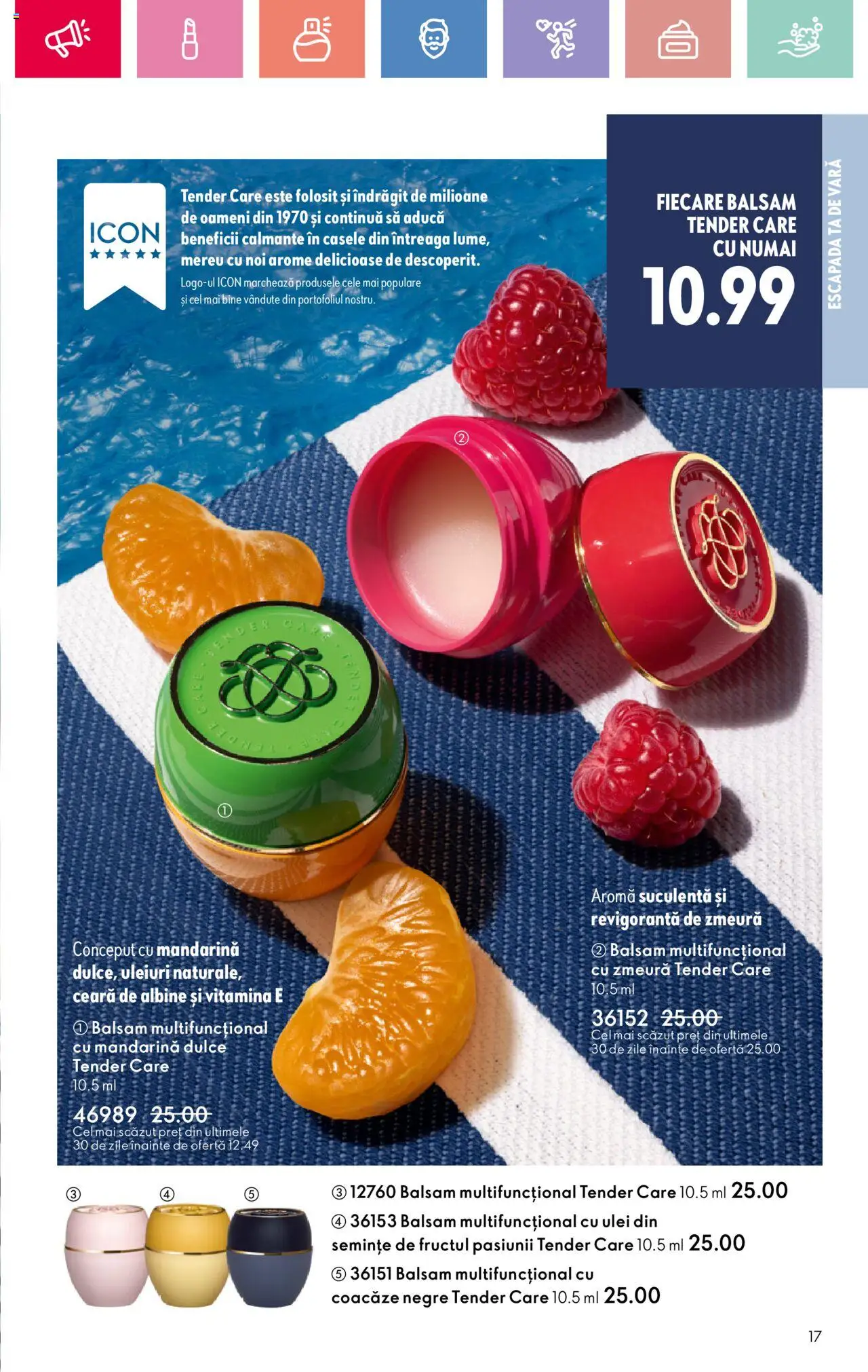 Catalog Oriflame 15 Iunie - 5 Iulie 2025 | Pagina 17 | Produse: Zmeură, Semințe, Balsam, Ulei
