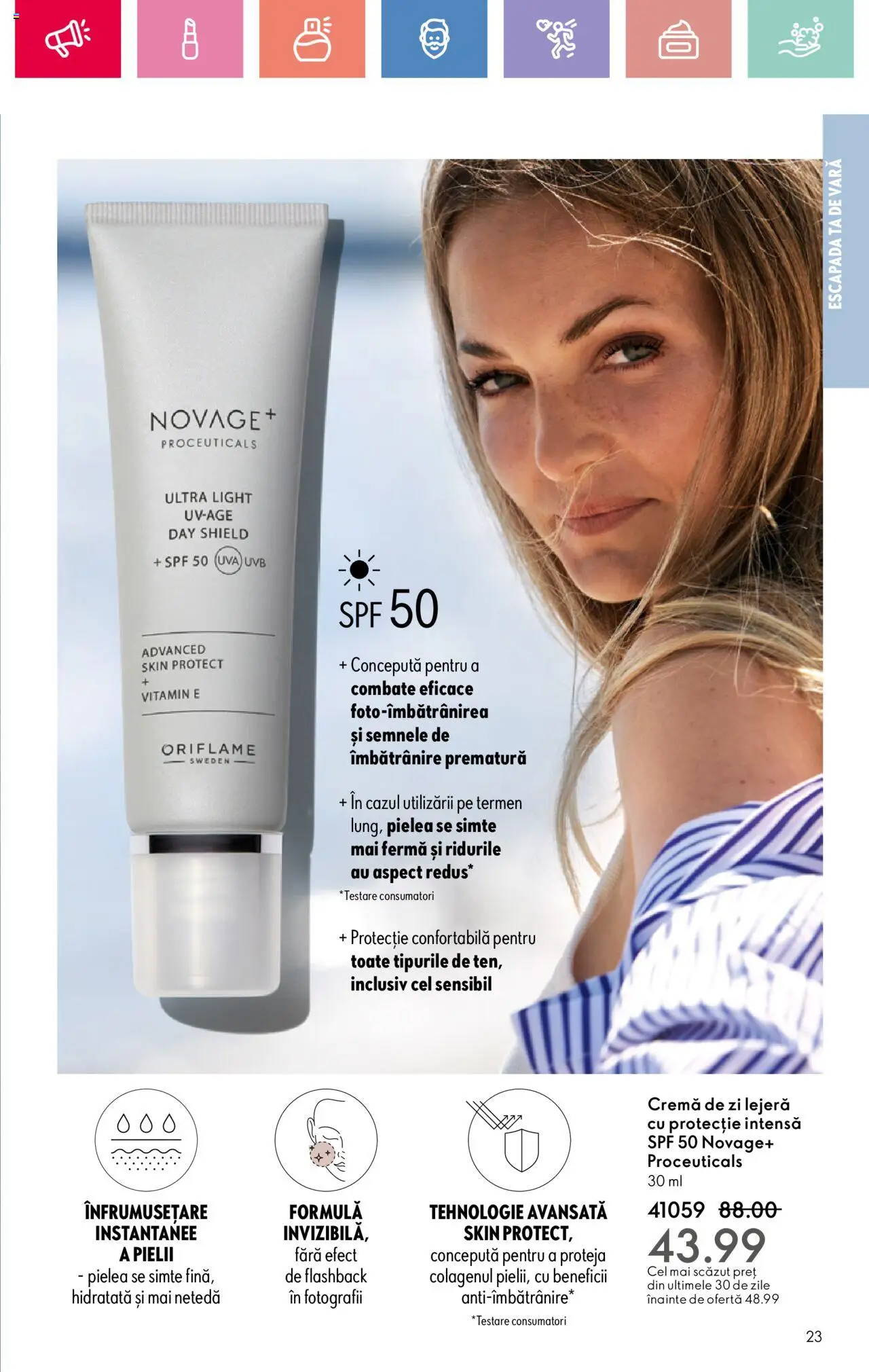 Catalog Oriflame 15 Iunie - 5 Iulie 2025 | Pagina 23 | Produse: Cremă de zi, Cremă