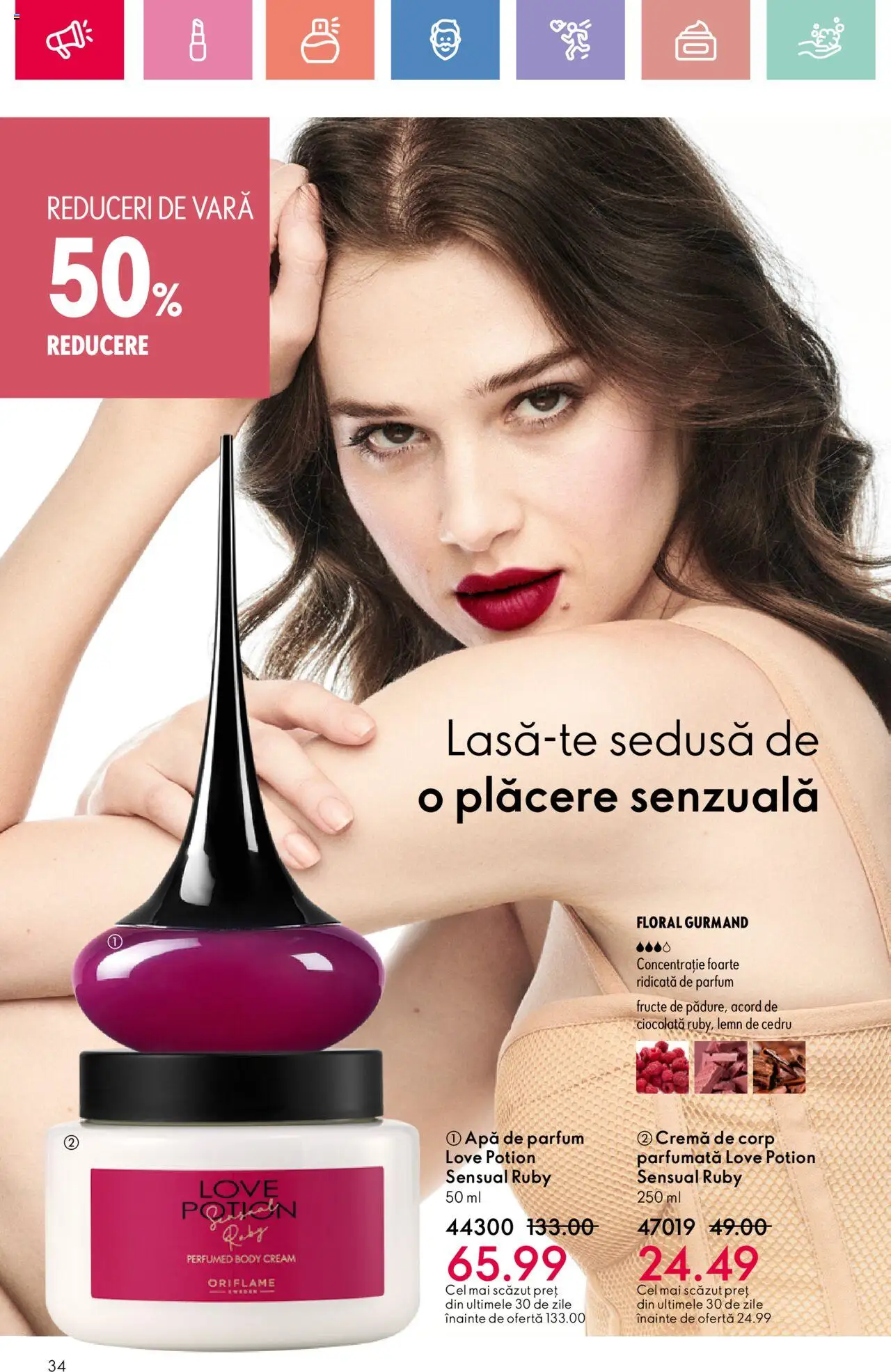 Catalog Oriflame 15 Iunie - 5 Iulie 2025 | Pagina 34 | Produse: Body, Parfum, Cremă, Cremă de corp