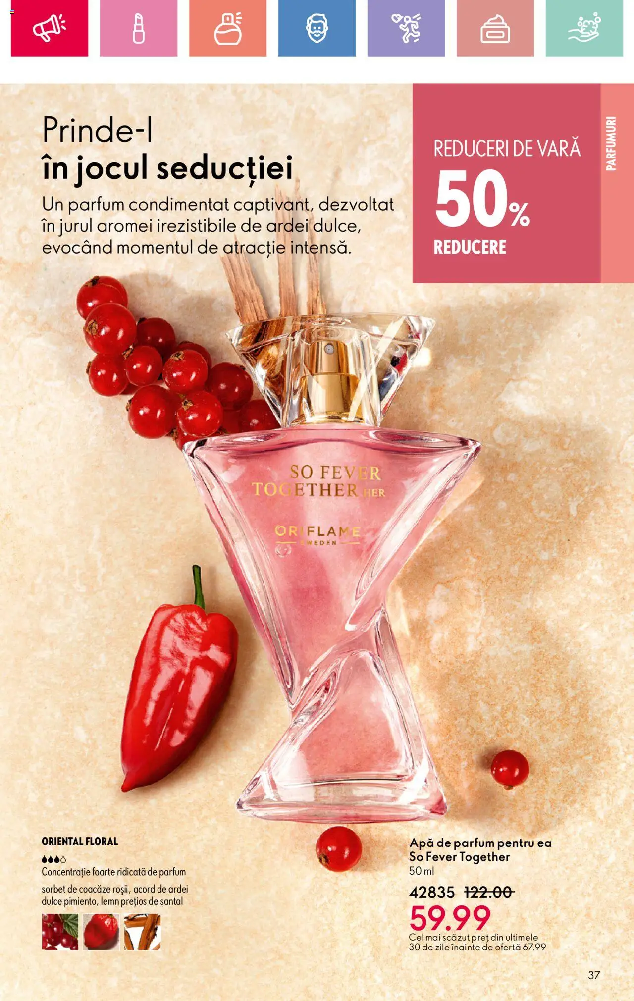 Catalog Oriflame 15 Iunie - 5 Iulie 2025 | Pagina 37 | Produse: Apă de parfum, Parfum, Ardei, Apă