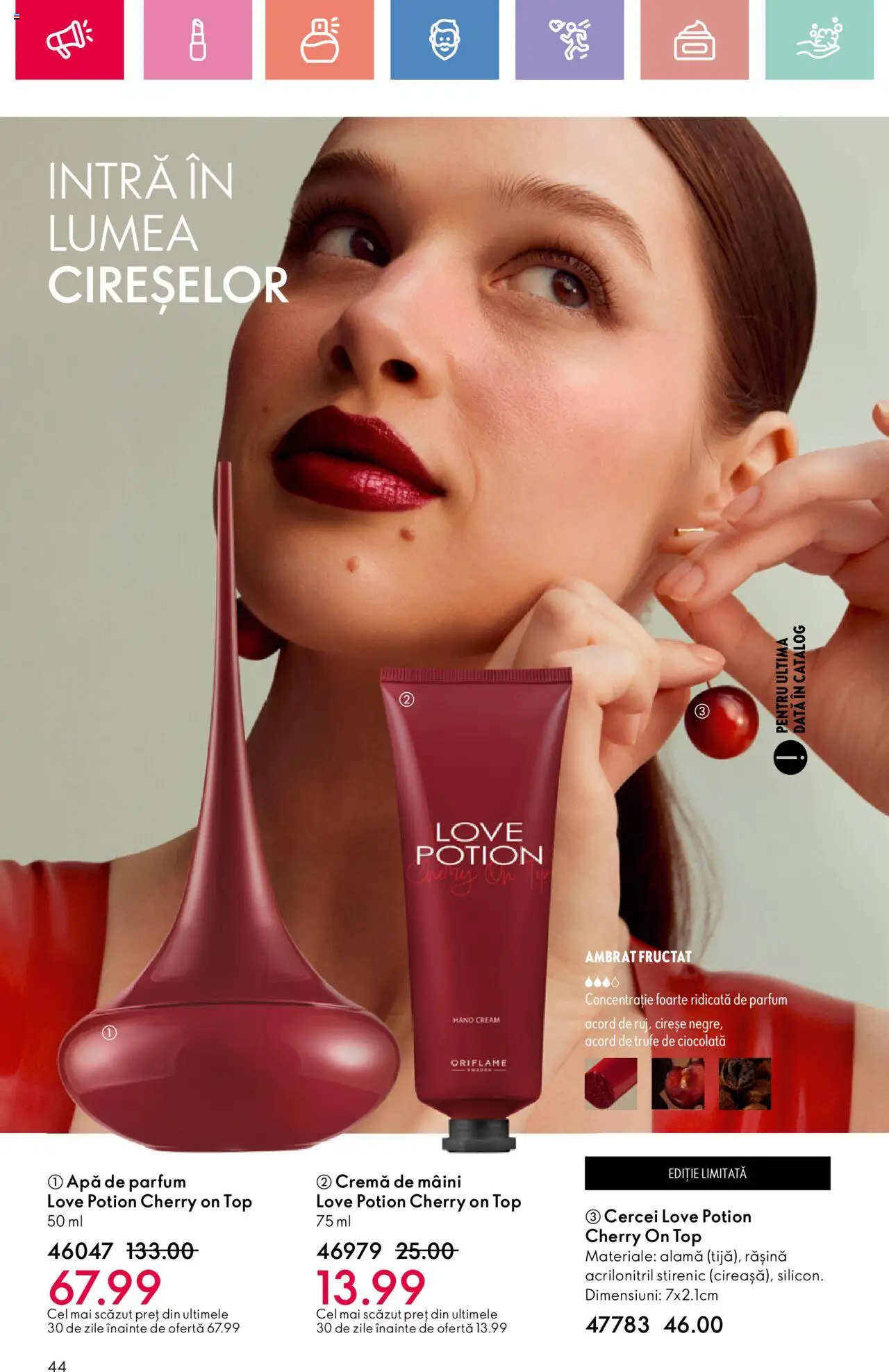 Catalog Oriflame 15 Iunie - 5 Iulie 2025 | Pagina 44 | Produse: Top, Cremă, Ciocolată, Cireșe