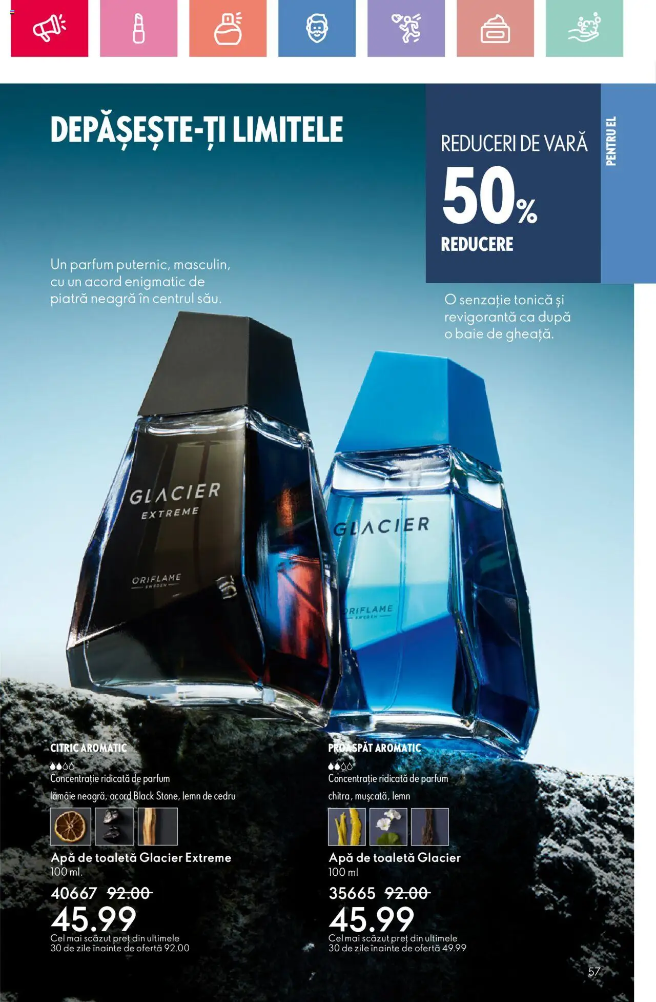 Catalog Oriflame 15 Iunie - 5 Iulie 2025 | Pagina 57 | Produse: Toaletă, Apă de toaletă, Apă, Lămâie