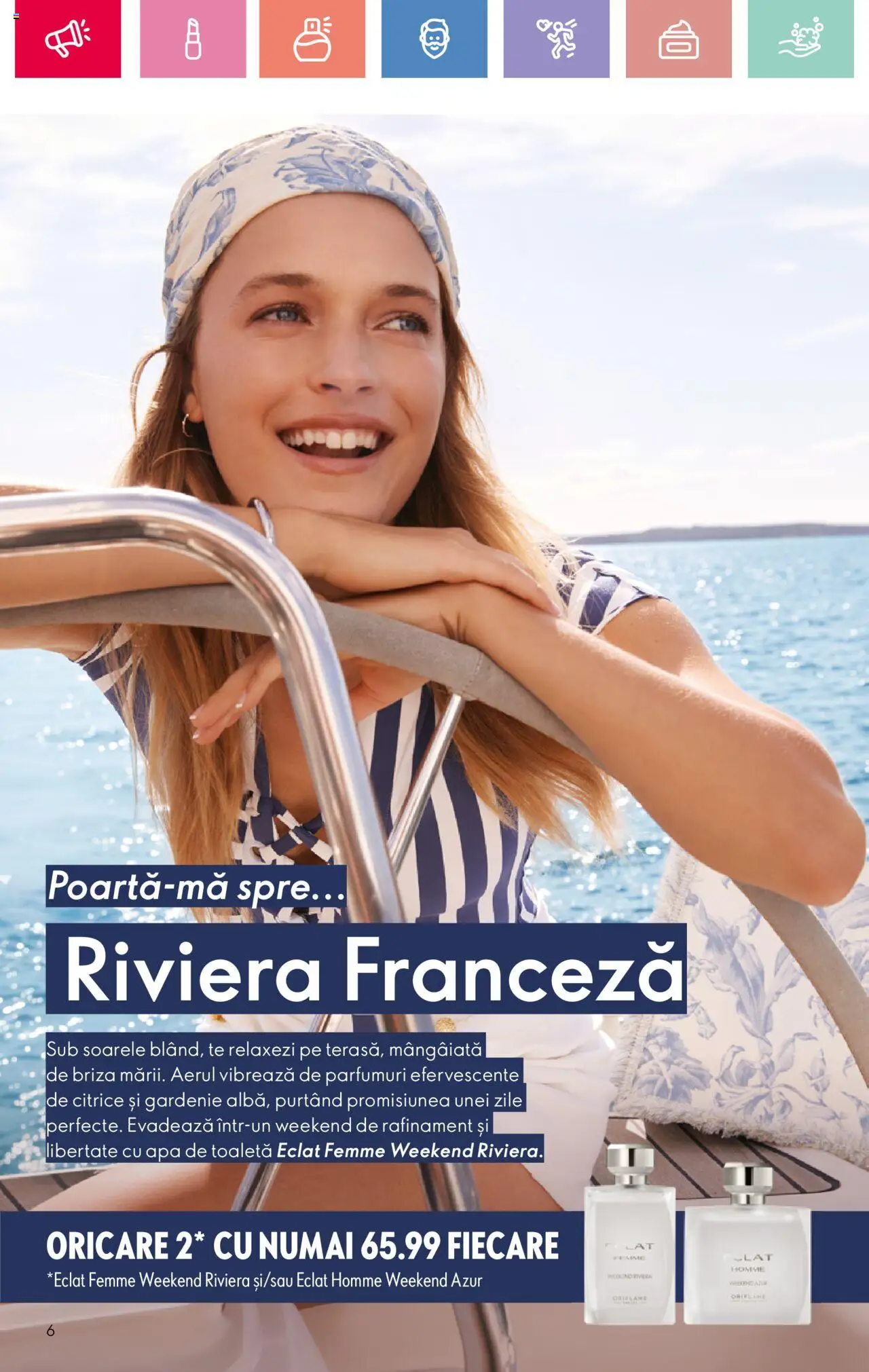 Catalog Oriflame 15 Iunie - 5 Iulie 2025 | Pagina 6 | Produse: Toaletă, Apă de toaletă, Apă
