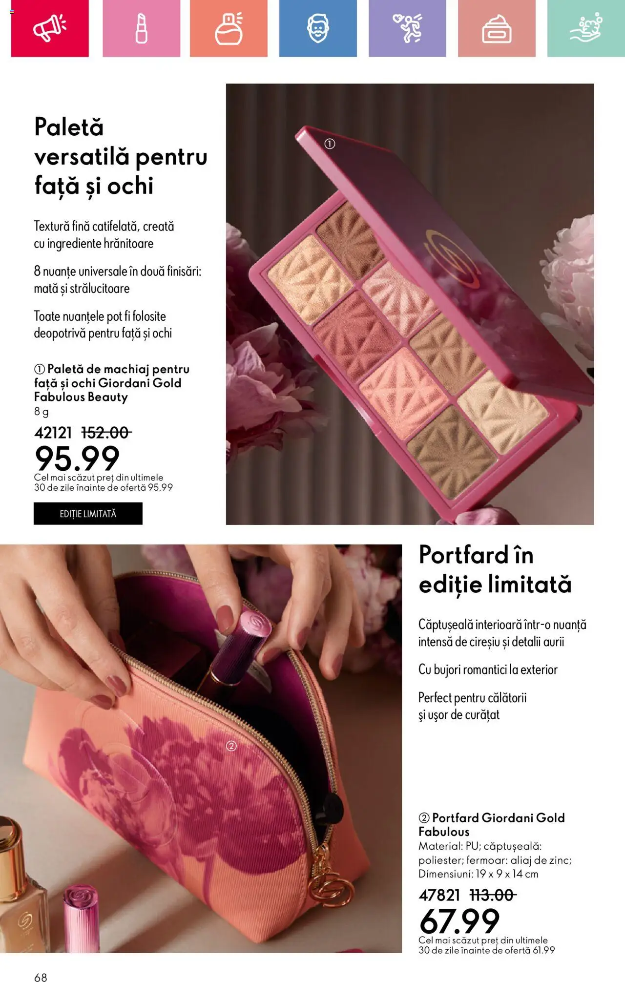 Catalog Oriflame 15 Iunie - 5 Iulie 2025 | Pagina 68 | Produse: Portfard, Machiaj