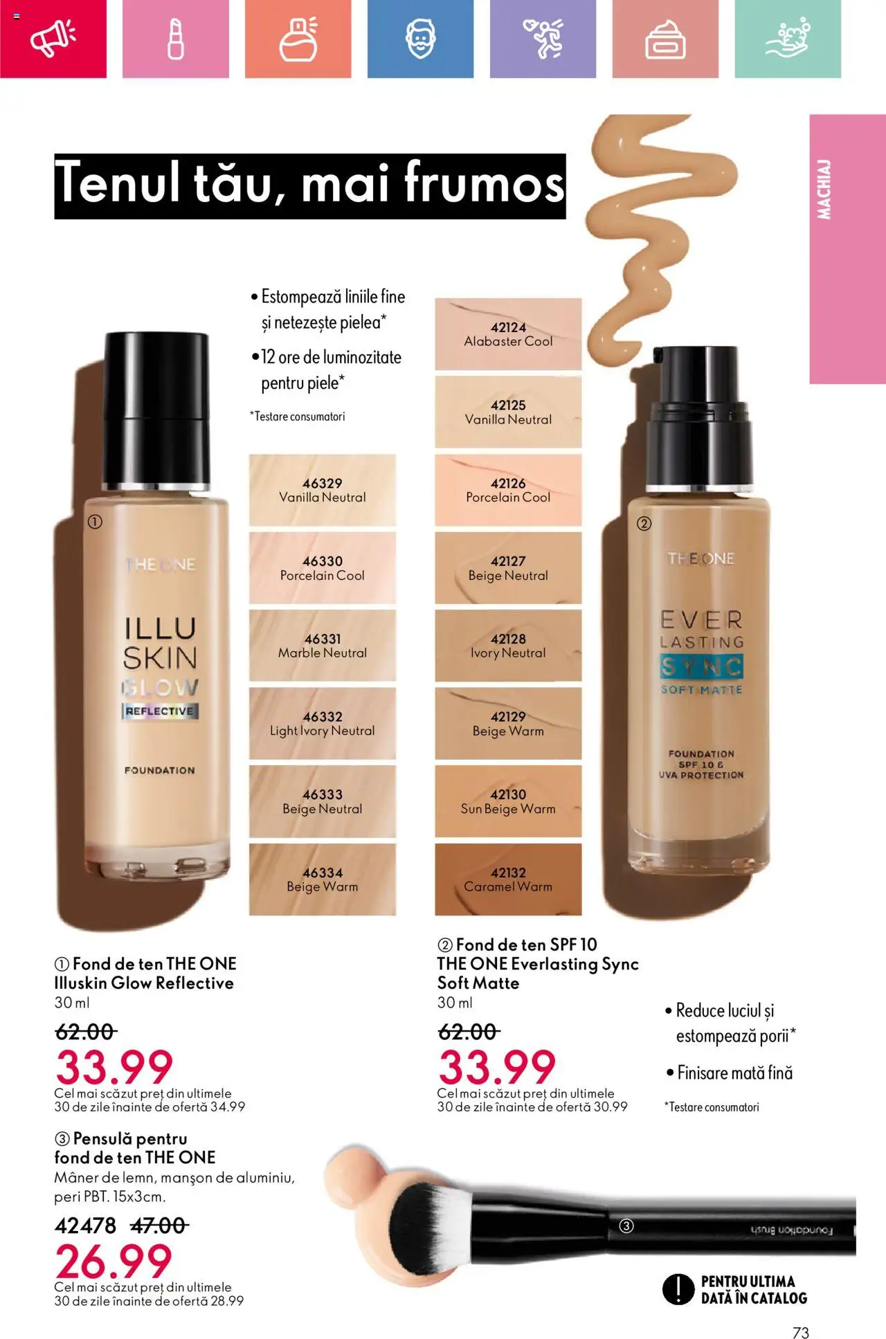 Catalog Oriflame 15 Iunie - 5 Iulie 2025 | Pagina 73 | Produse: Fond de ten, Mâner, Machiaj