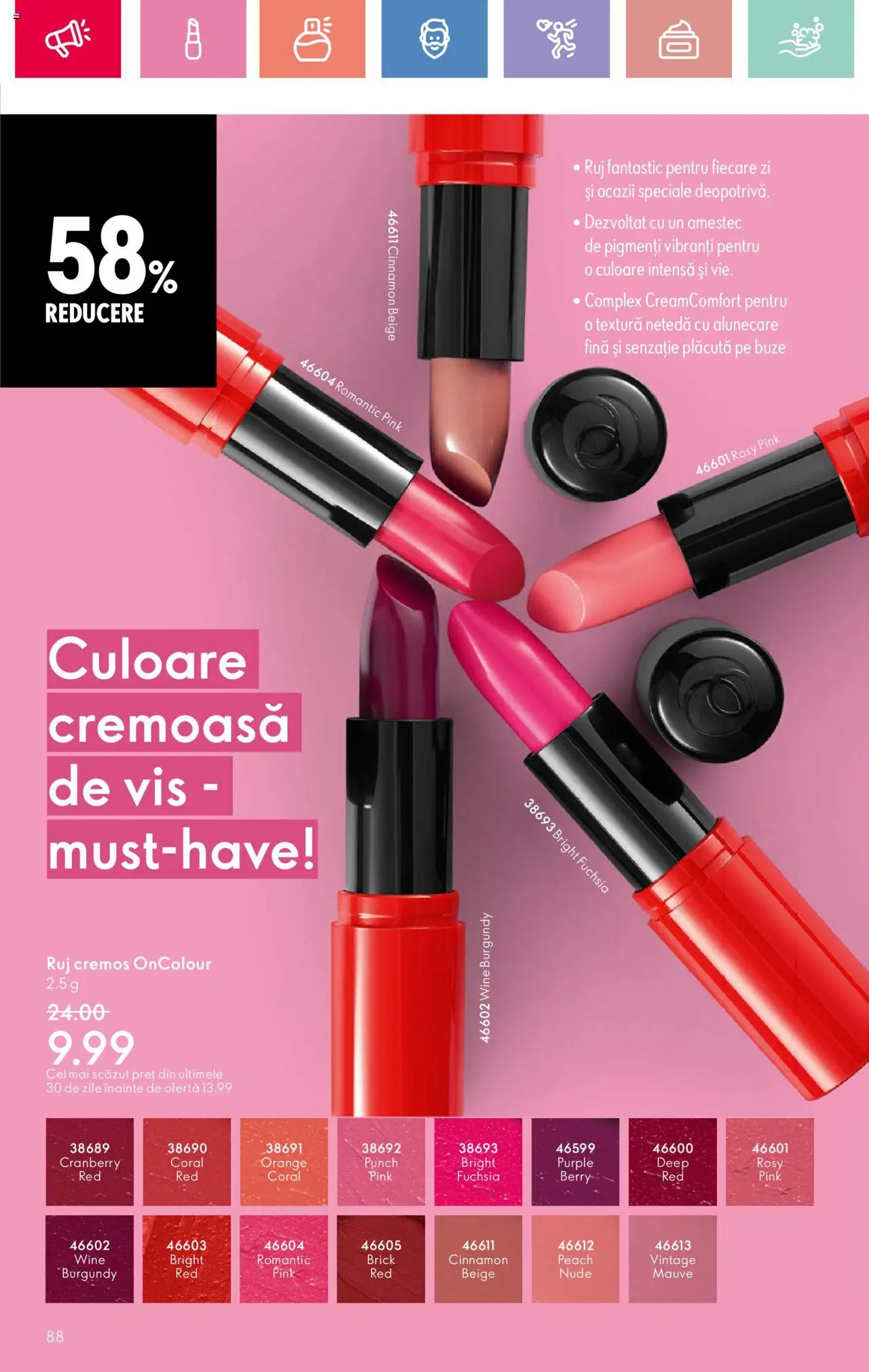 Catalog Oriflame 15 Iunie - 5 Iulie 2025 | Pagina 88 | Produse: Ruj