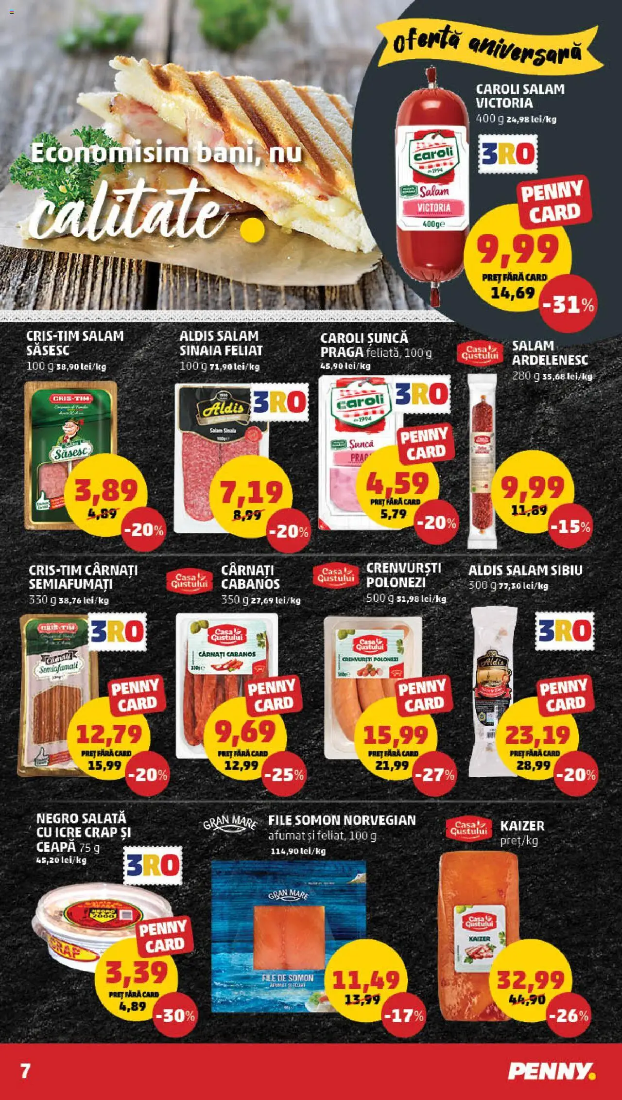 Catalog PENNY Market 21 - 27 Mai 2025 | Pagina 7 | Produse: Not defteri, Salată, Ceapă, Cârnați