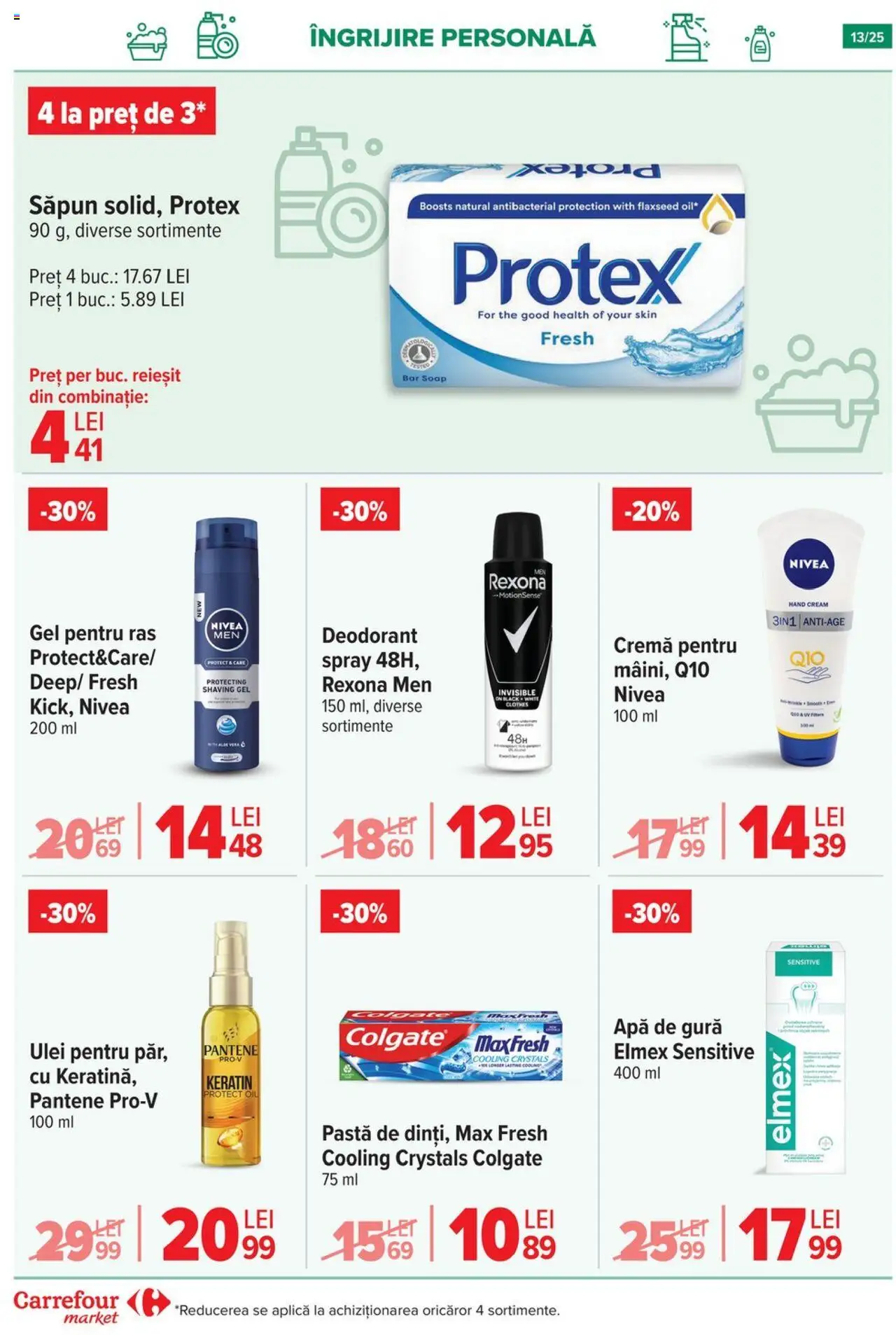 Catalog Carrefour 21 Mai - 3 Iunie 2025 | Pagina 13 | Produse: Cremă, Săpun, Deodorant, Apă