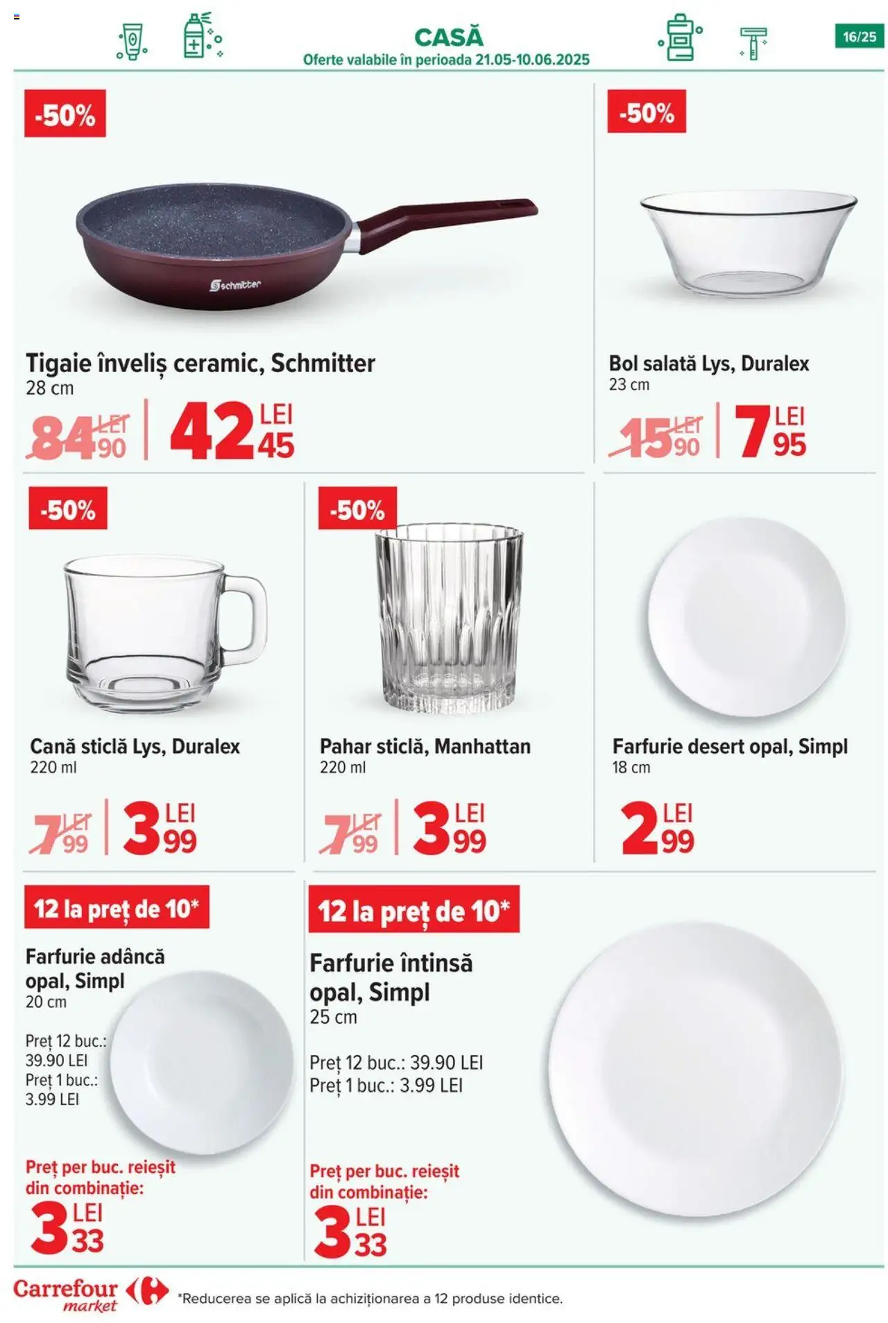 Catalog Carrefour 21 Mai - 3 Iunie 2025 | Pagina 16 | Produse: Tigaie, Bol, Farfurie, Salată