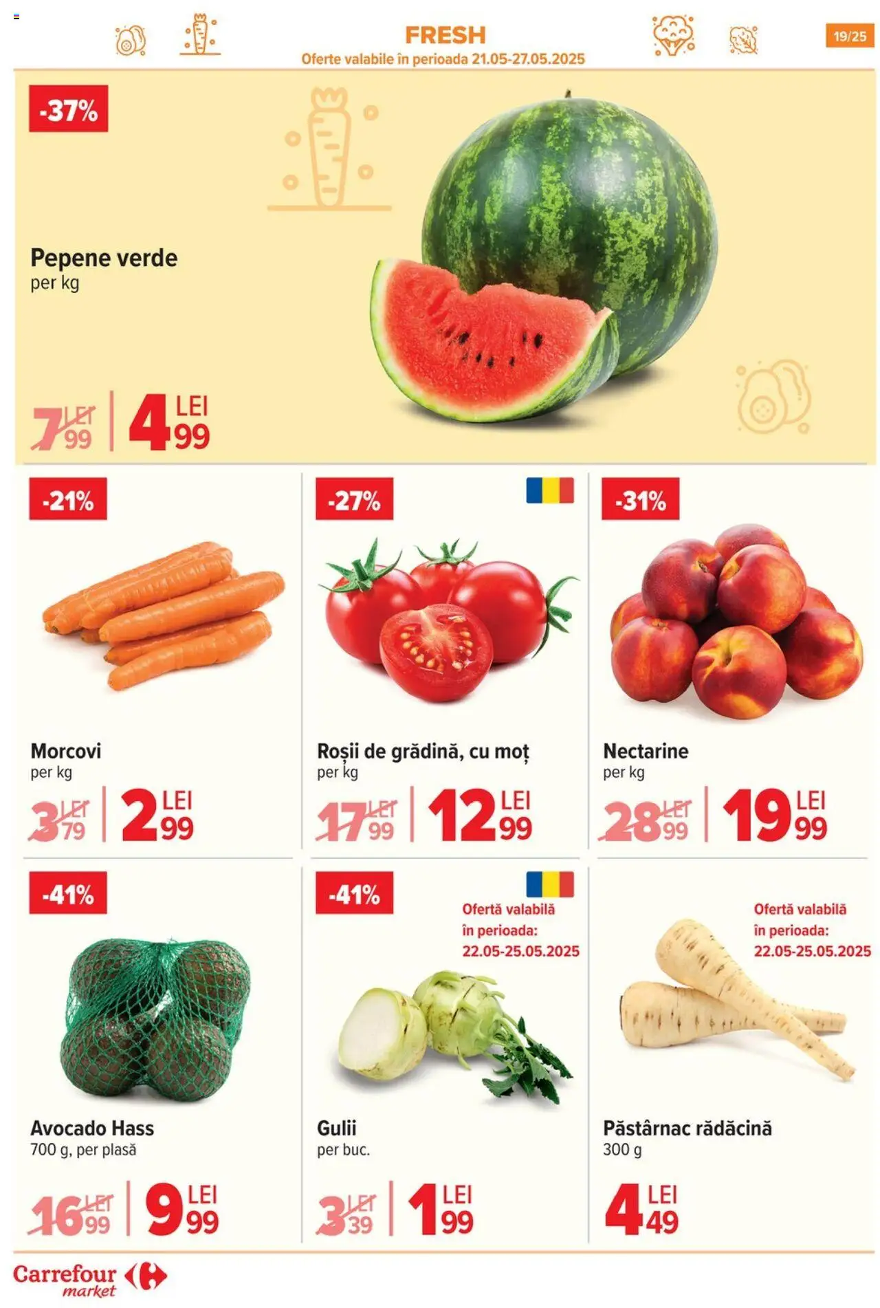 Catalog Carrefour 21 Mai - 3 Iunie 2025 | Pagina 19 | Produse: Pepene Verde, Temizlik kovası, Morcovi, Avocado