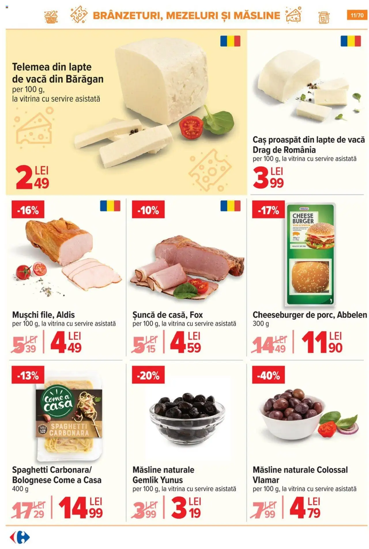 Catalog Carrefour 21 Mai - 3 Iunie 2025 | Pagina 11 | Produse: Vitrină, Măsline, Lapte, Burger