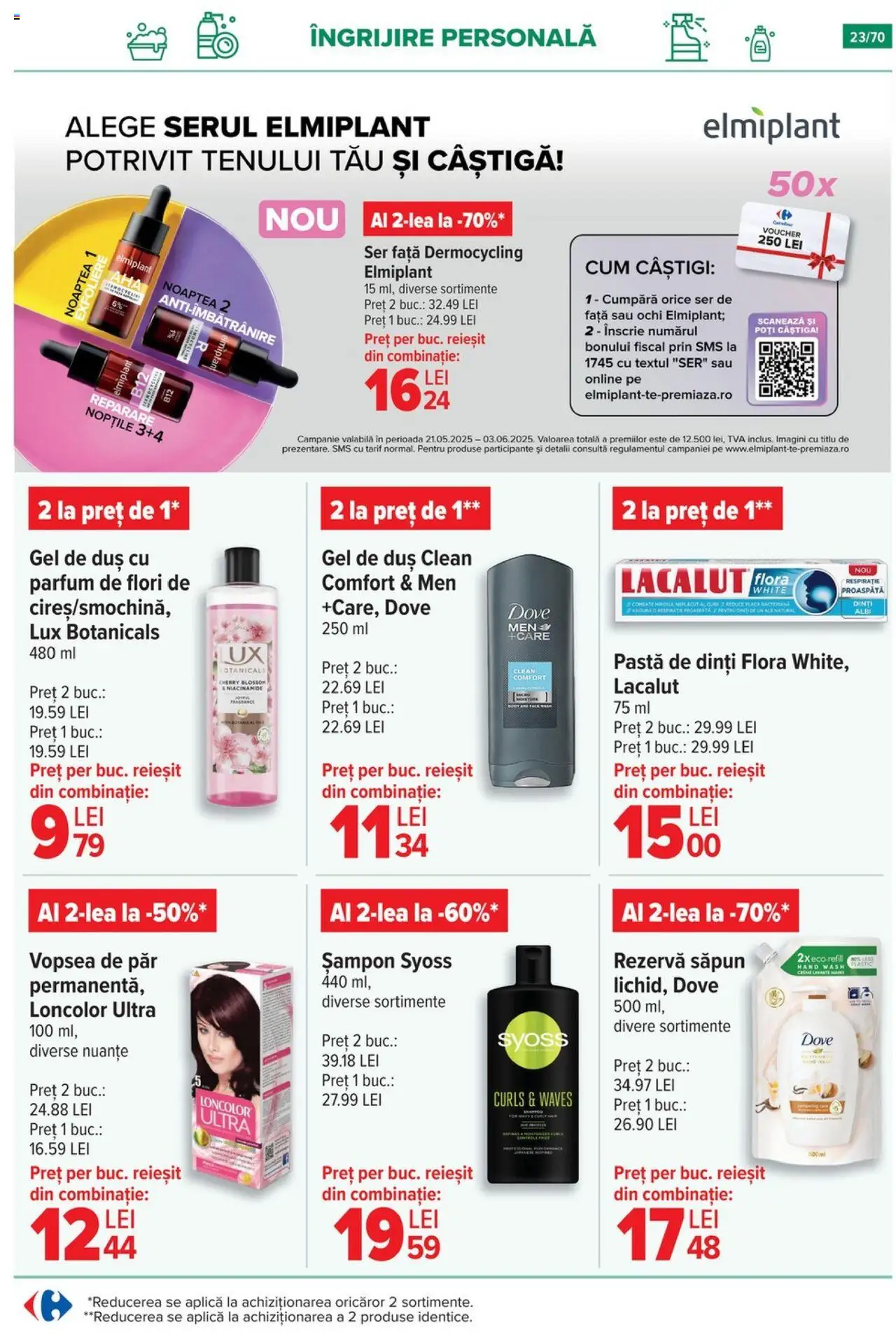Catalog Carrefour 21 Mai - 3 Iunie 2025 | Pagina 23 | Produse: Vopsea, Duș, Gel de duș, Pastă de dinți