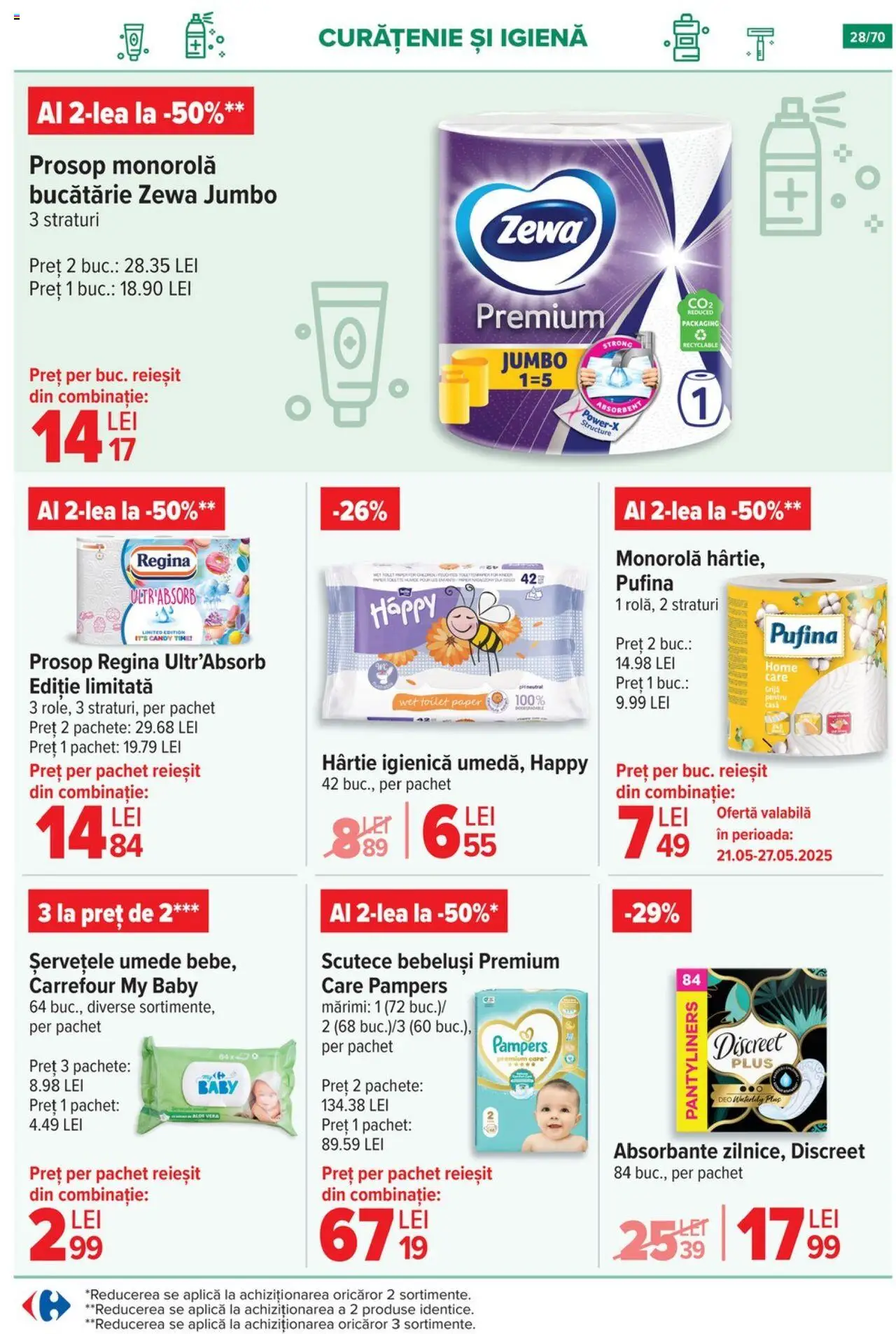 Catalog Carrefour 21 Mai - 3 Iunie 2025 | Pagina 28 | Produse: Aloe vera, Bucătărie, Șervețele umede, Absorbante