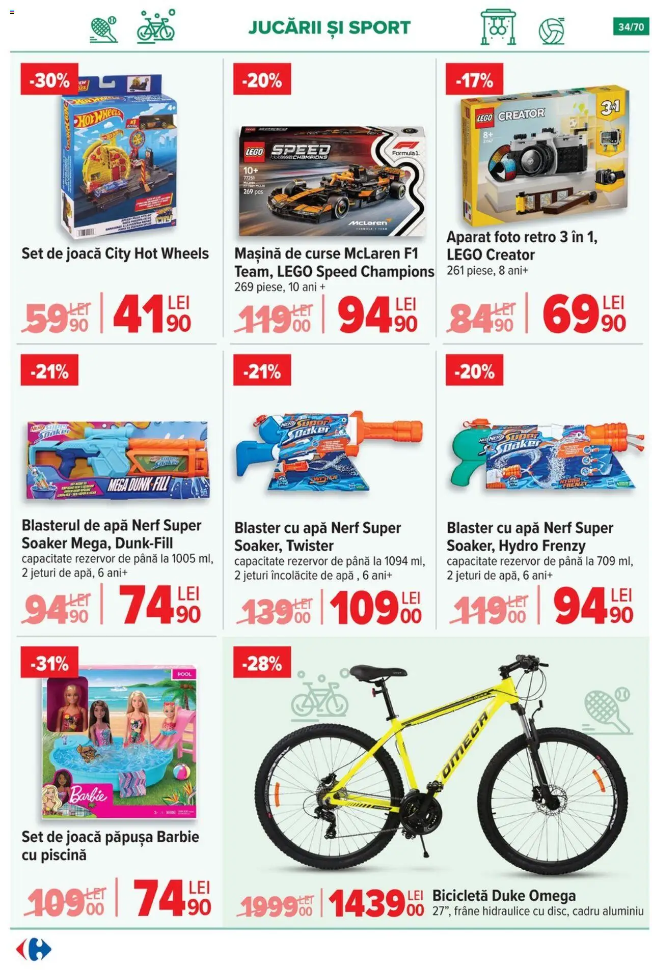Catalog Carrefour 21 Mai - 3 Iunie 2025 | Pagina 34 | Produse: Aparat foto, Piscină, Chaussures de ski, Apă