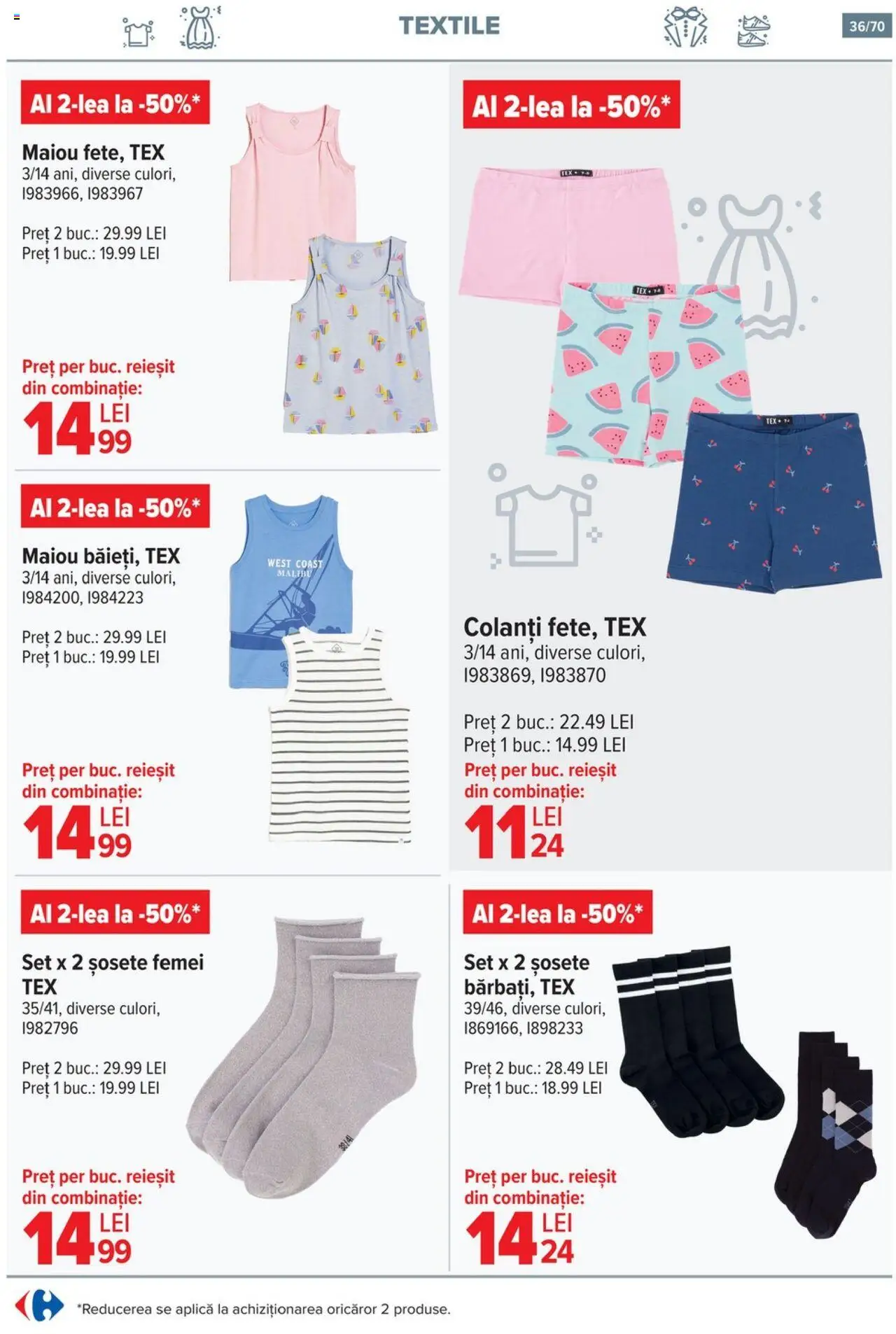 Catalog Carrefour 21 Mai - 3 Iunie 2025 | Pagina 36 | Produse: Maiou, Șosete, Colanți