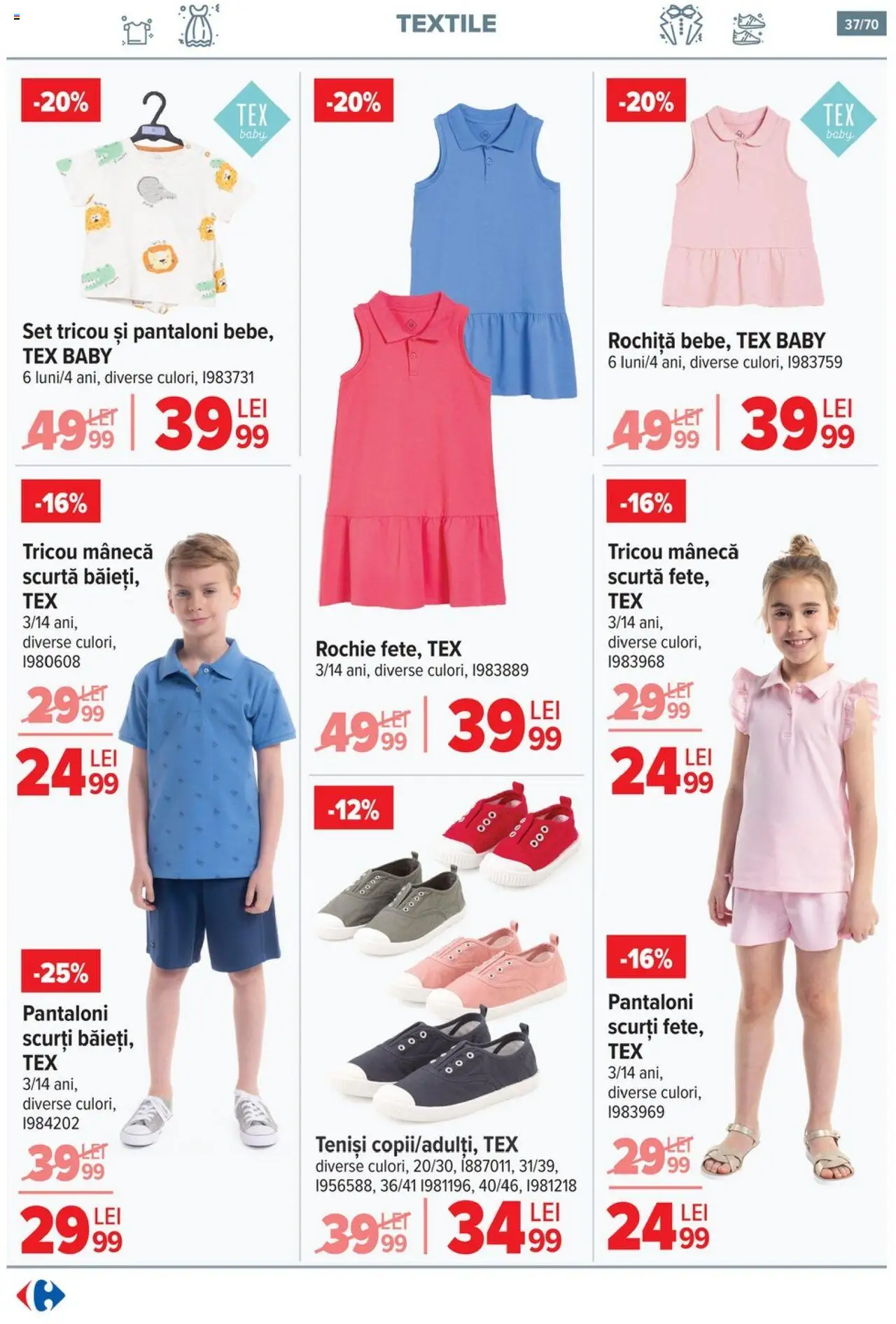 Catalog Carrefour 21 Mai - 3 Iunie 2025 | Pagina 37 | Produse: Teniși, Tricou, Pantaloni, Pantaloni scurți