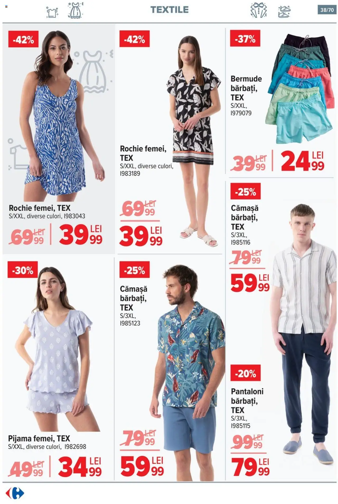 Catalog Carrefour 21 Mai - 3 Iunie 2025 | Pagina 38 | Produse: Rochie, Pantaloni