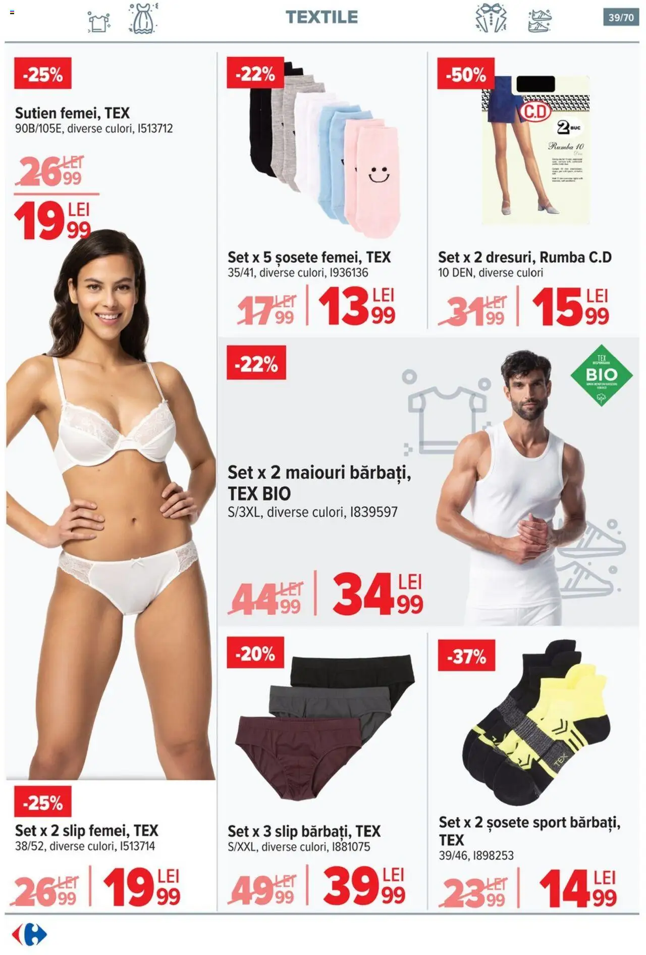 Catalog Carrefour 21 Mai - 3 Iunie 2025 | Pagina 39 | Produse: Şerit ödül, Sutien, Șosete, Slip