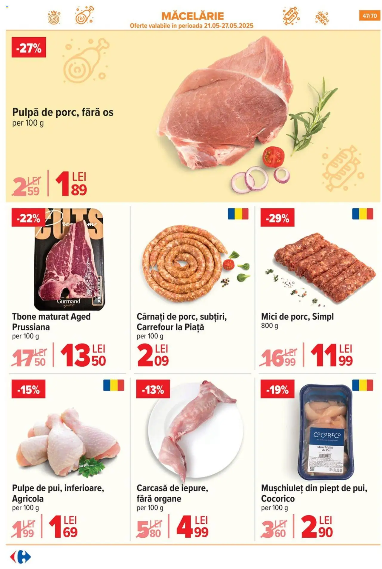 Catalog Carrefour 21 Mai - 3 Iunie 2025 | Pagina 47 | Produse: Carcasă, Hacıyatmaz Kedi Oyuncağı, Mici, Cârnați