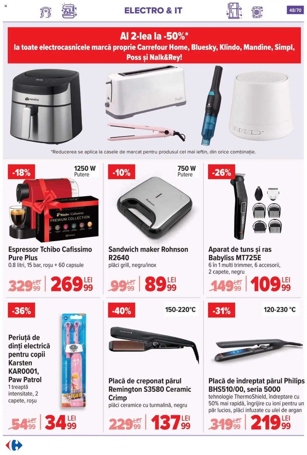 Catalog Carrefour 21 Mai - 3 Iunie 2025 | Pagina 48 | Produse: Espressor, Enginar, Placă De Îndreptat Părul, Ulei