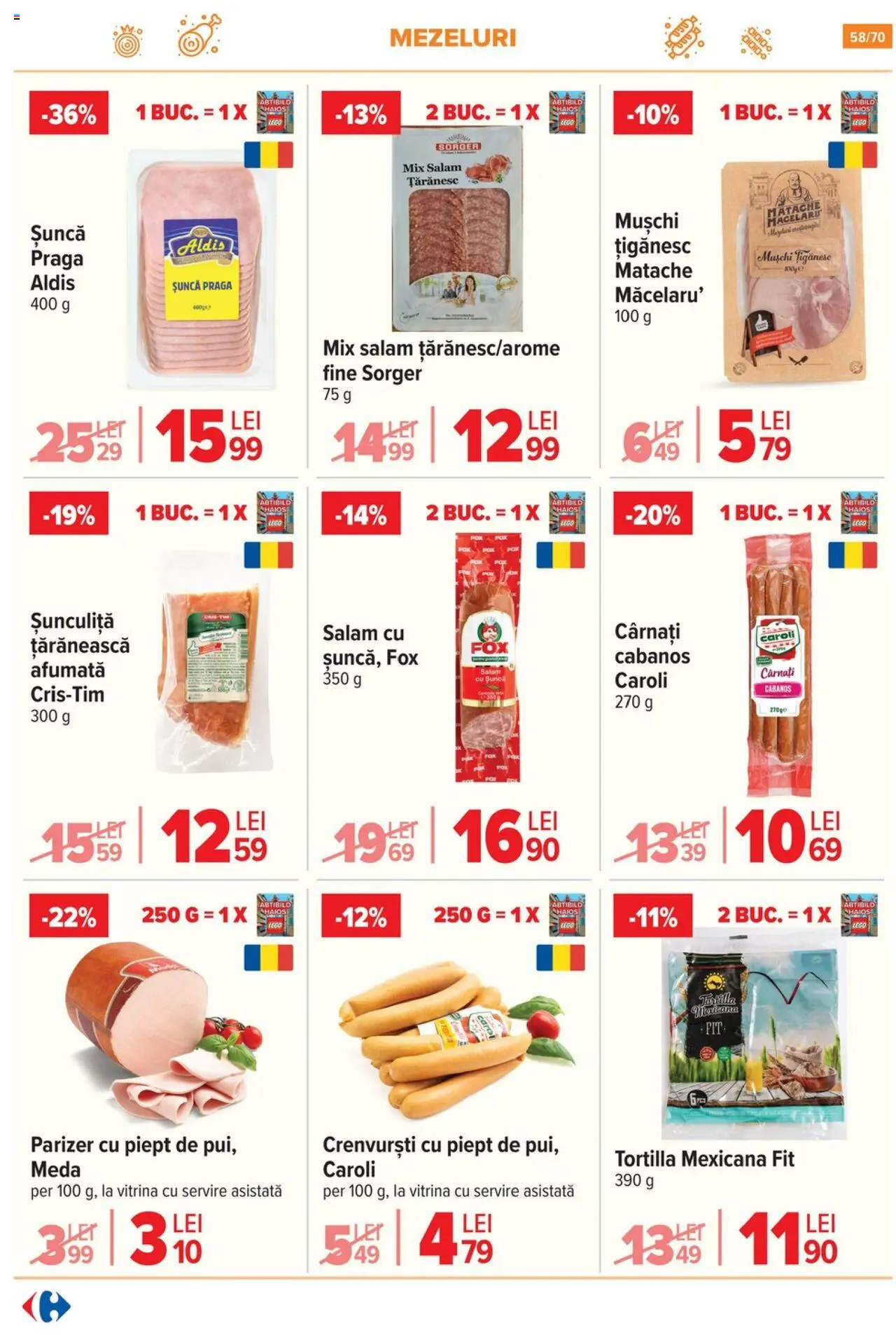 Catalog Carrefour 21 Mai - 3 Iunie 2025 | Pagina 58 | Produse: Vitrină, Salam, Șuncă, Parizer