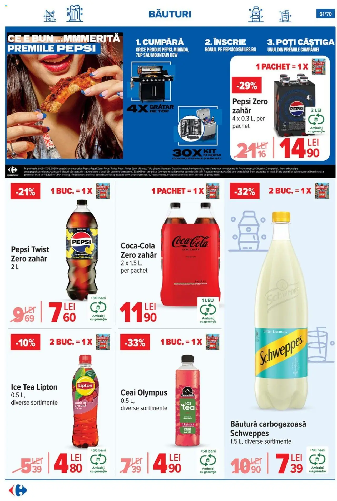 Catalog Carrefour 21 Mai - 3 Iunie 2025 | Pagina 61 | Produse: Zmeură, Top, Ceai, Ice tea
