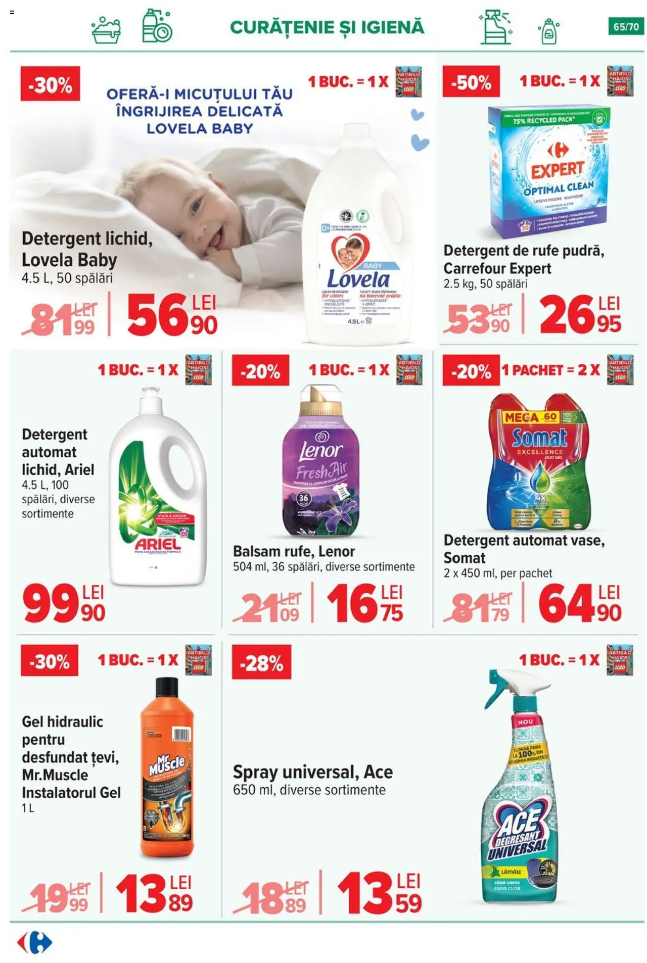 Catalog Carrefour 21 Mai - 3 Iunie 2025 | Pagina 65 | Produse: Pomelo, Kedi Ödül Oyuncakları, Balsam, Detergent
