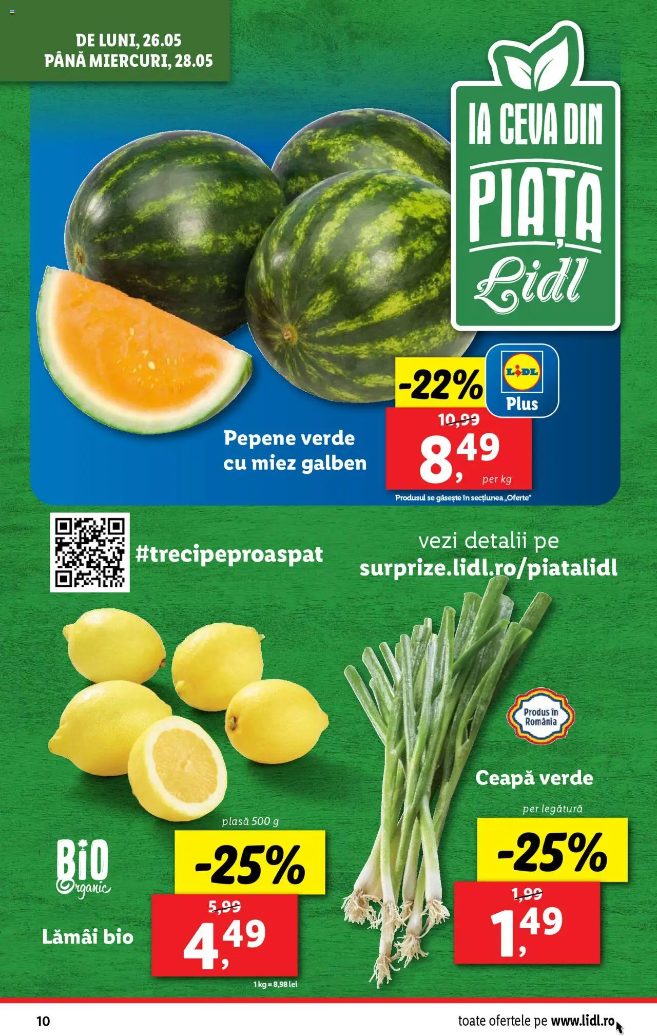 Catalog LIDL 26 Mai - 1 Iunie 2025 | Pagina 10 | Produse: Şerit ödül, Pepene Verde, Ceapă