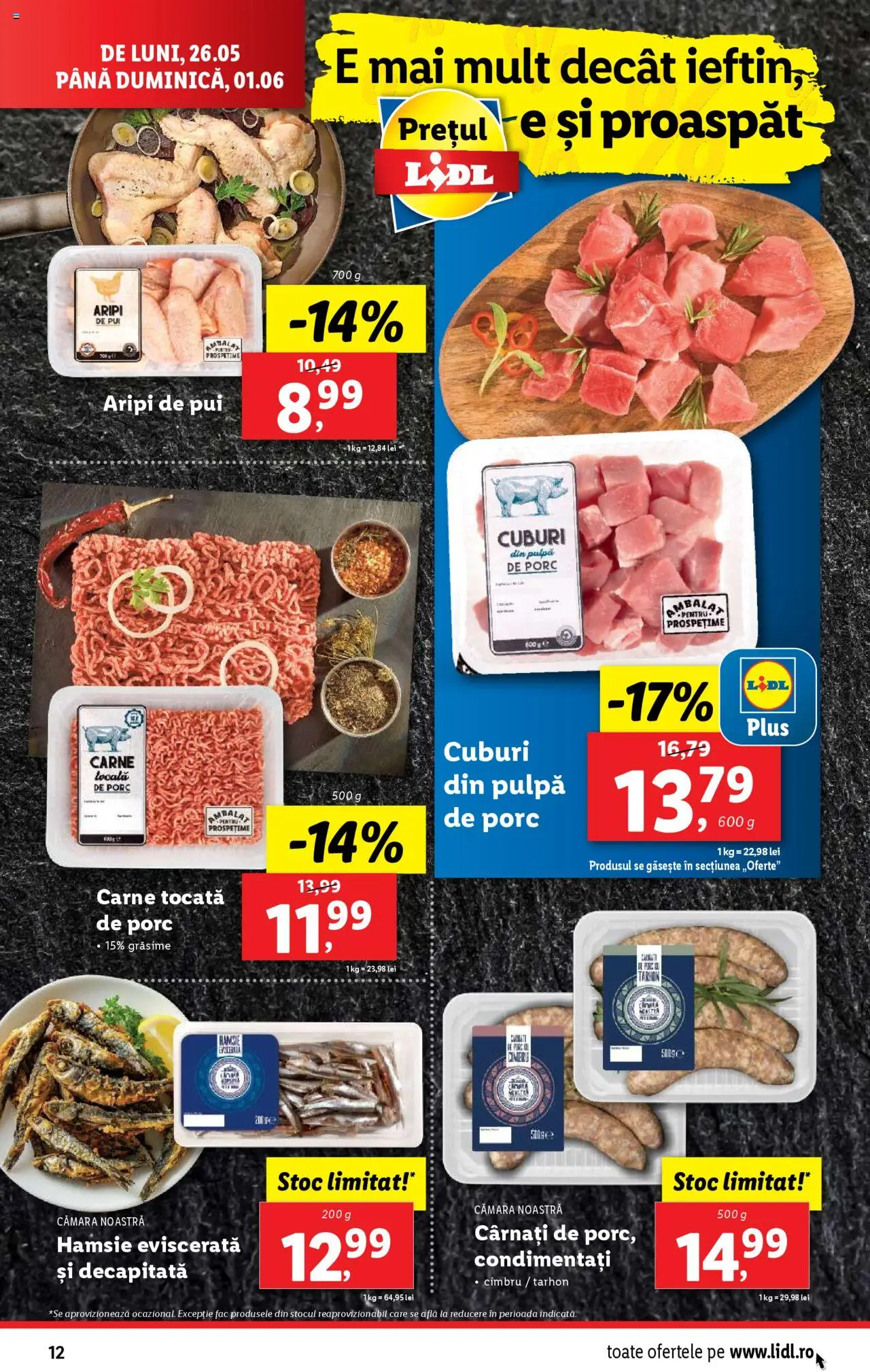 Catalog LIDL 26 Mai - 1 Iunie 2025 | Pagina 12 | Produse: Hacıyatmaz Kedi Oyuncağı, Carne tocată, Cârnați