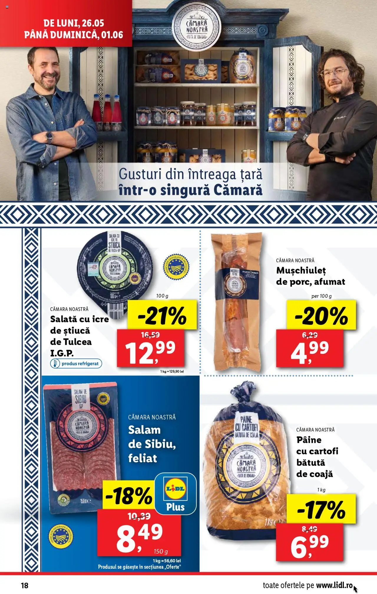 Catalog LIDL 26 Mai - 1 Iunie 2025 | Pagina 18 | Produse: Pâine, Salam, Salată, Cartofi
