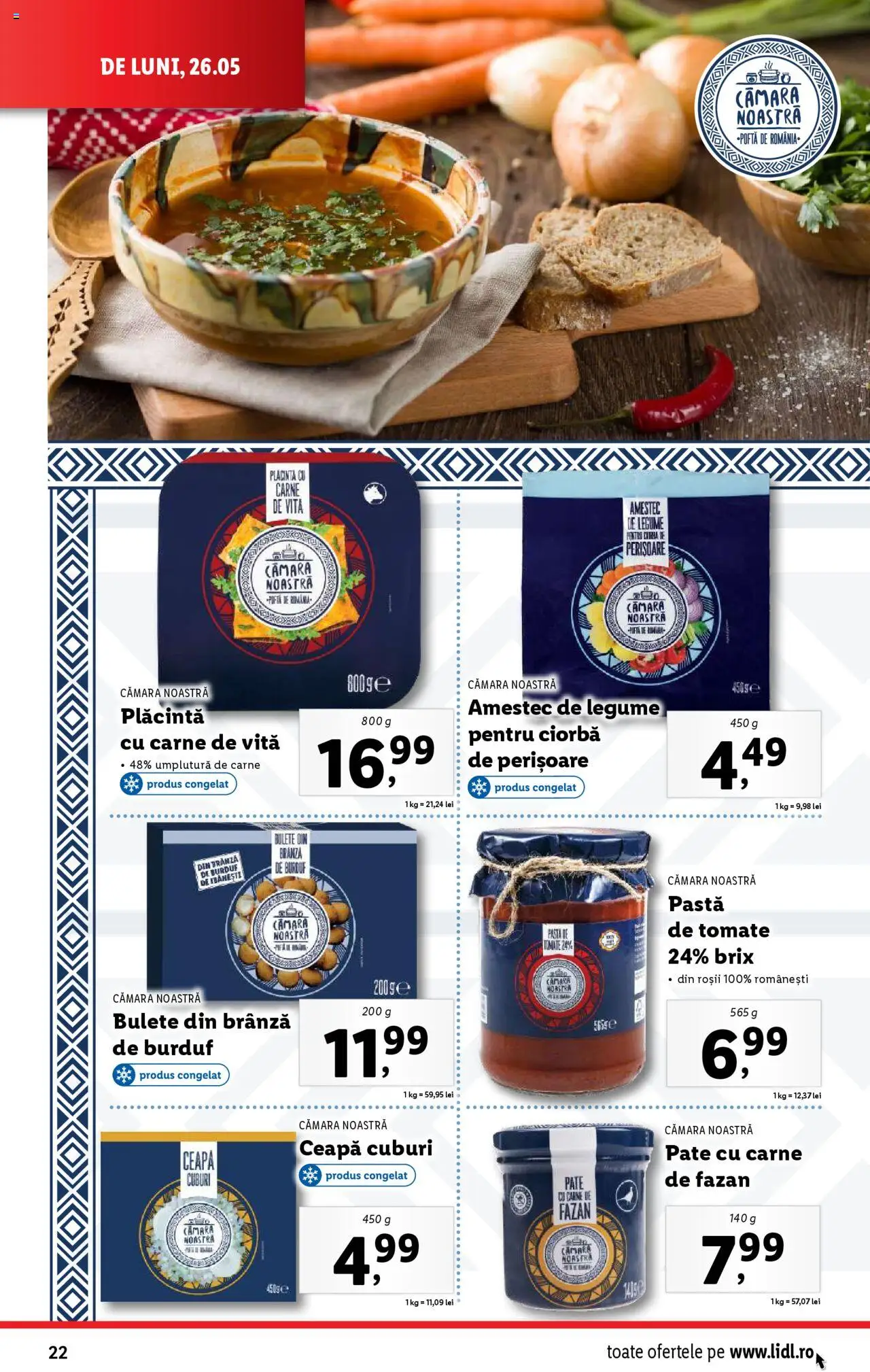 Catalog LIDL 26 Mai - 1 Iunie 2025 | Pagina 22 | Produse: Pate, Roșii, Carne De Vită, Legume