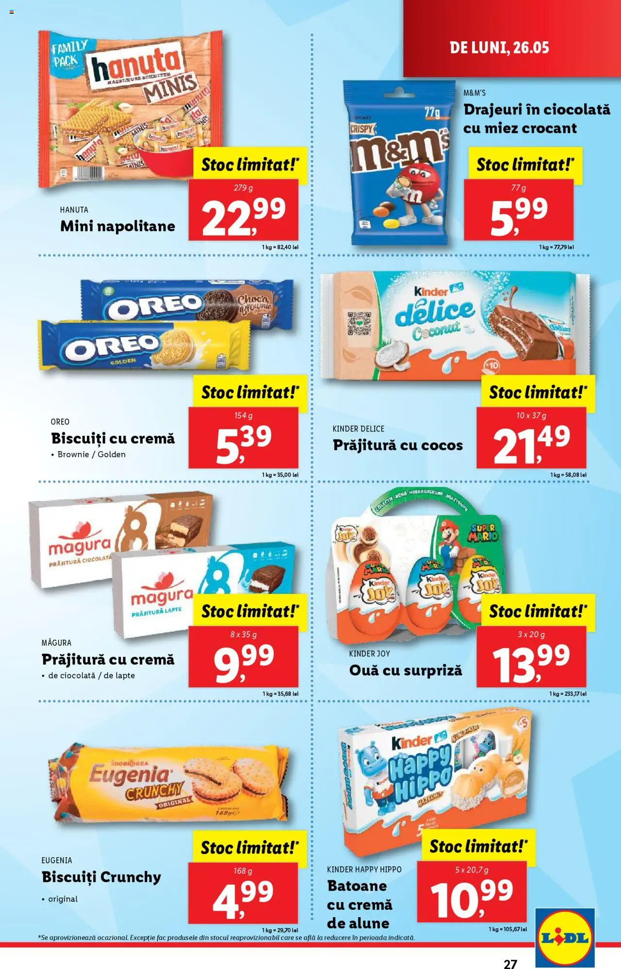 Catalog LIDL 26 Mai - 1 Iunie 2025 | Pagina 27 | Produse: Prăjitură, Napolitane, Alune, Cremă