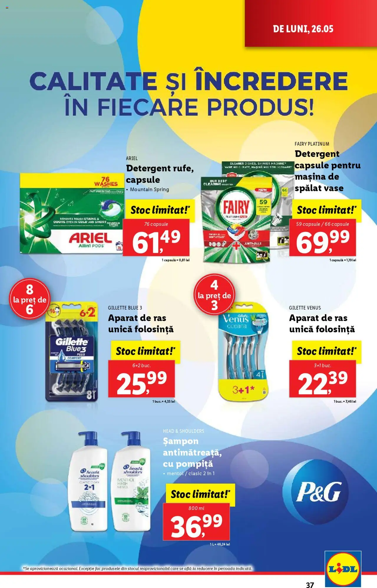 Catalog LIDL 26 Mai - 1 Iunie 2025 | Pagina 37 | Produse: Șort, Aparat De Ras, Șampon, Detergent
