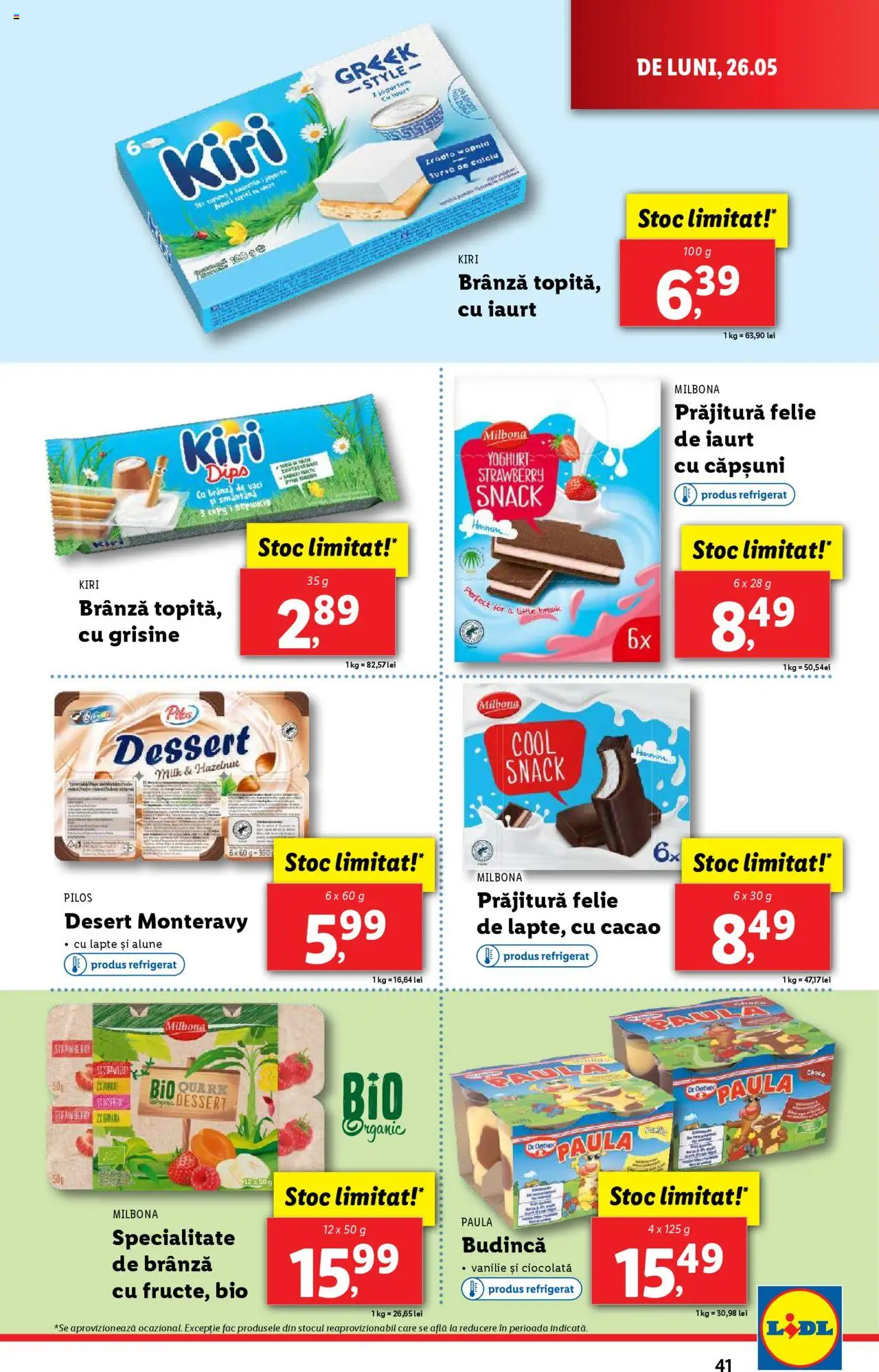 Catalog LIDL 26 Mai - 1 Iunie 2025 | Pagina 41 | Produse: Prăjitură, Brânză, Ciocolată, Căpșuni