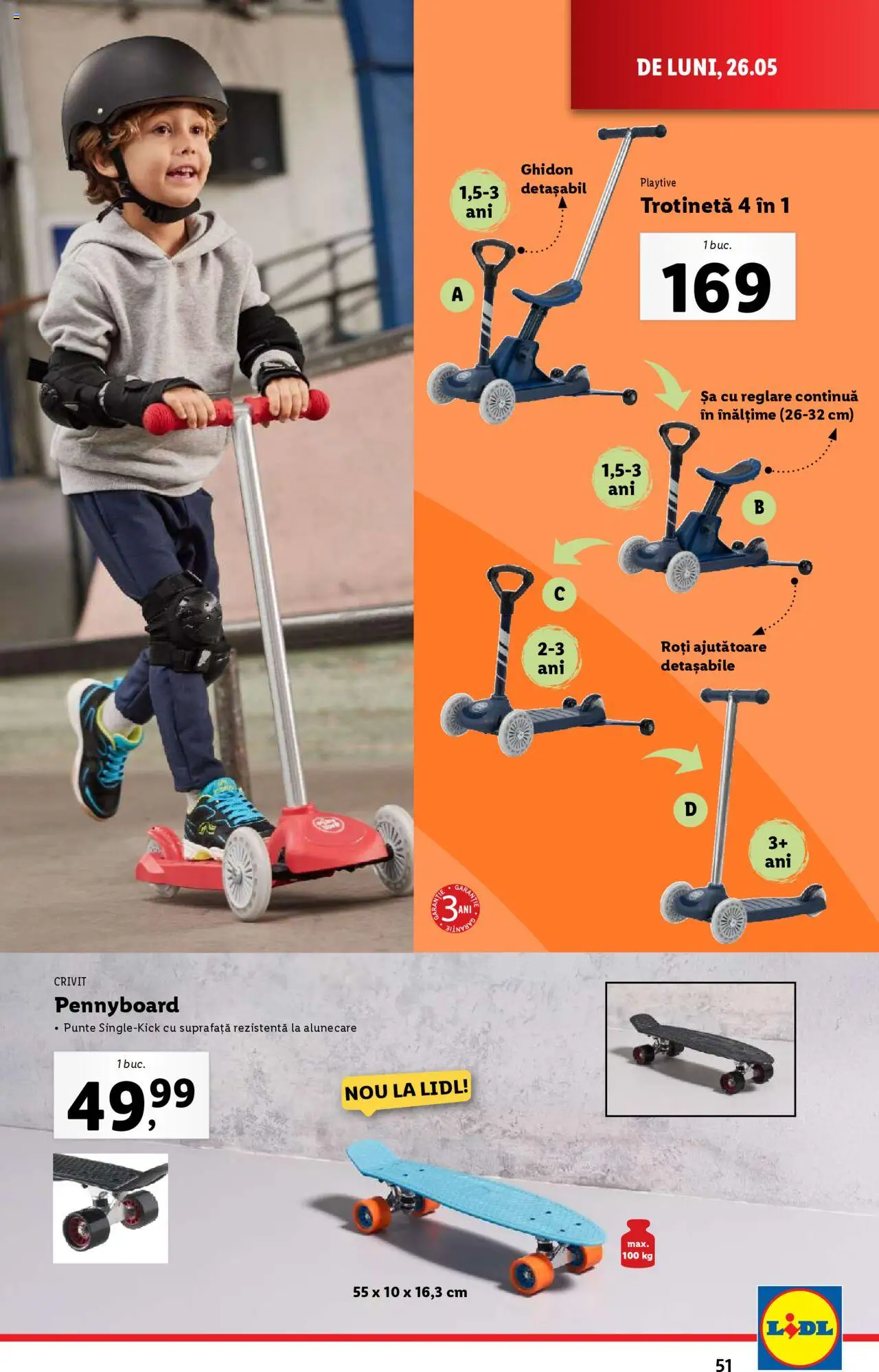 Catalog LIDL 26 Mai - 1 Iunie 2025 | Pagina 51 | Produse: Trotinetă