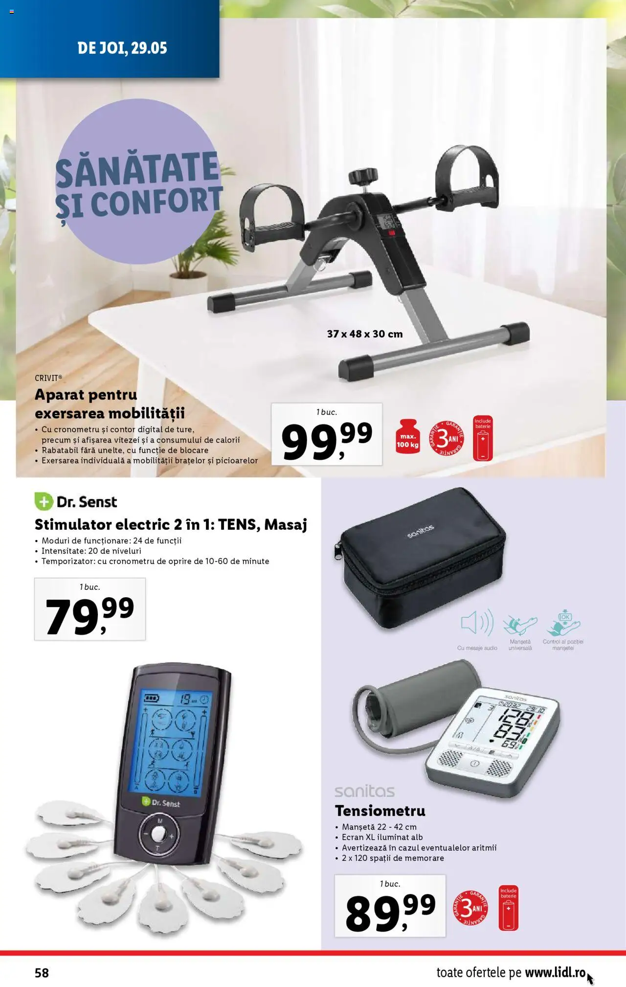 Catalog LIDL 26 Mai - 1 Iunie 2025 | Pagina 58 | Produse: Tensiometru, Audio, Baterie