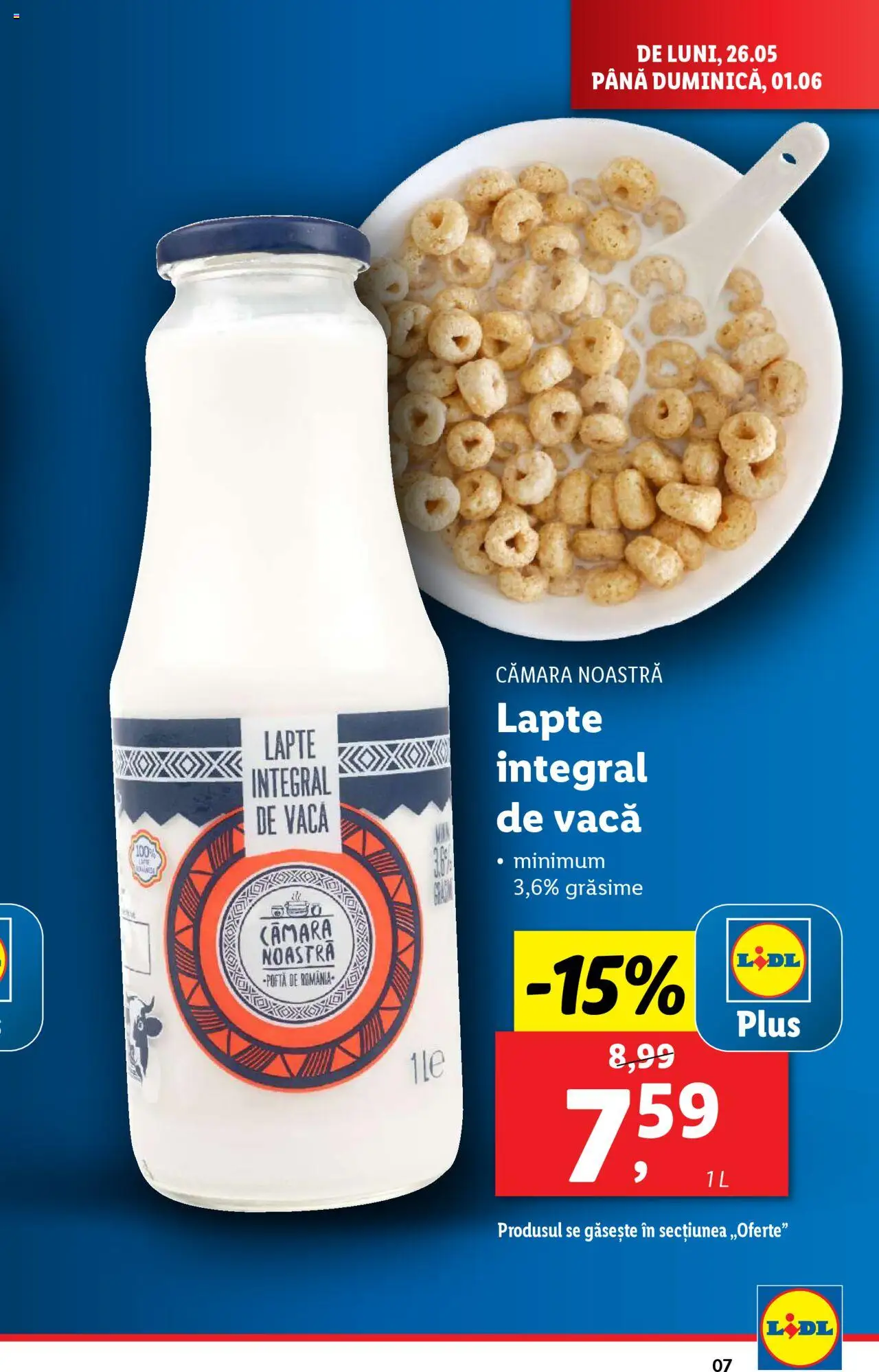 Catalog LIDL 26 Mai - 1 Iunie 2025 | Pagina 7 | Produse: Lapte